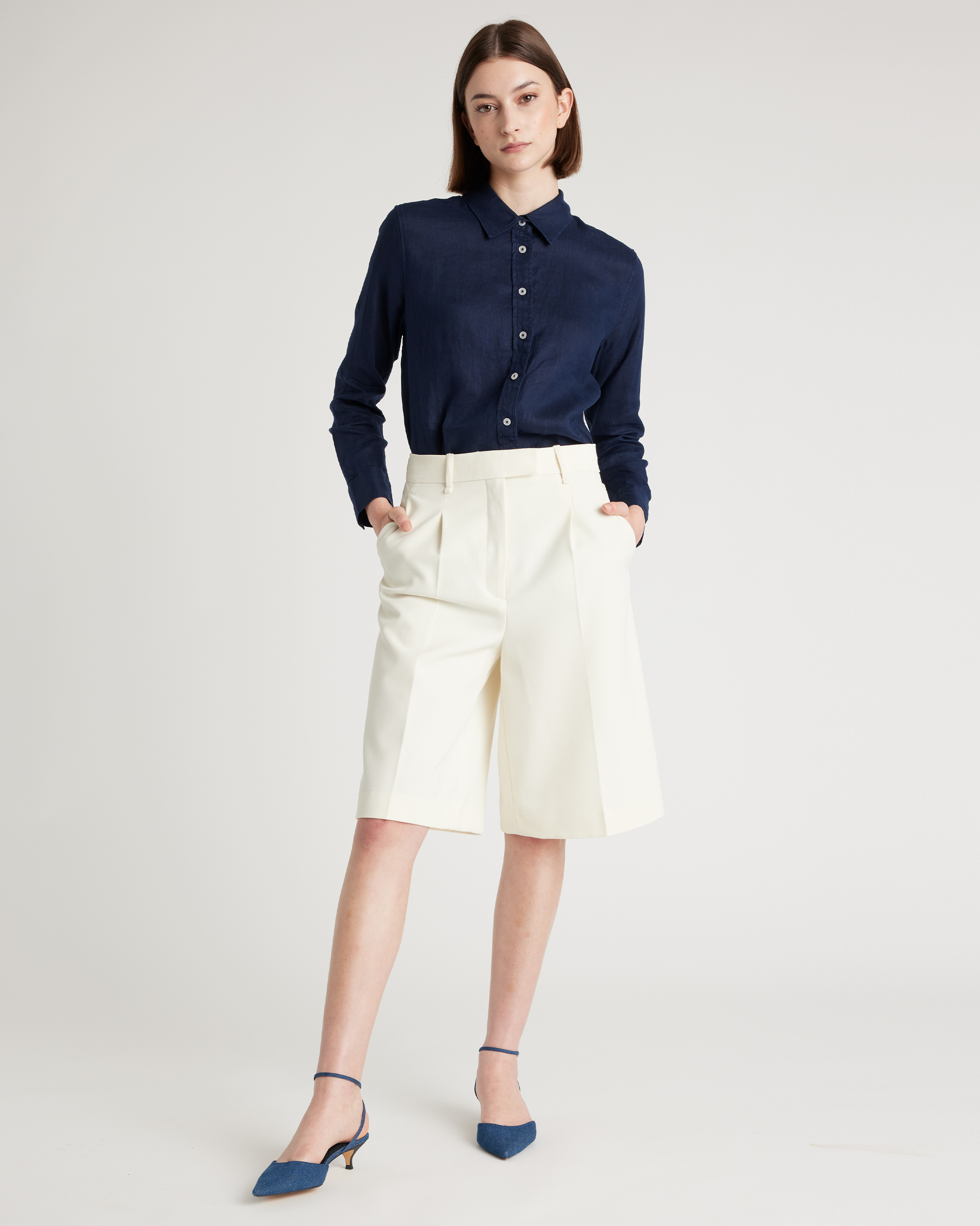 100% European Linen Long Sleeve Shirt