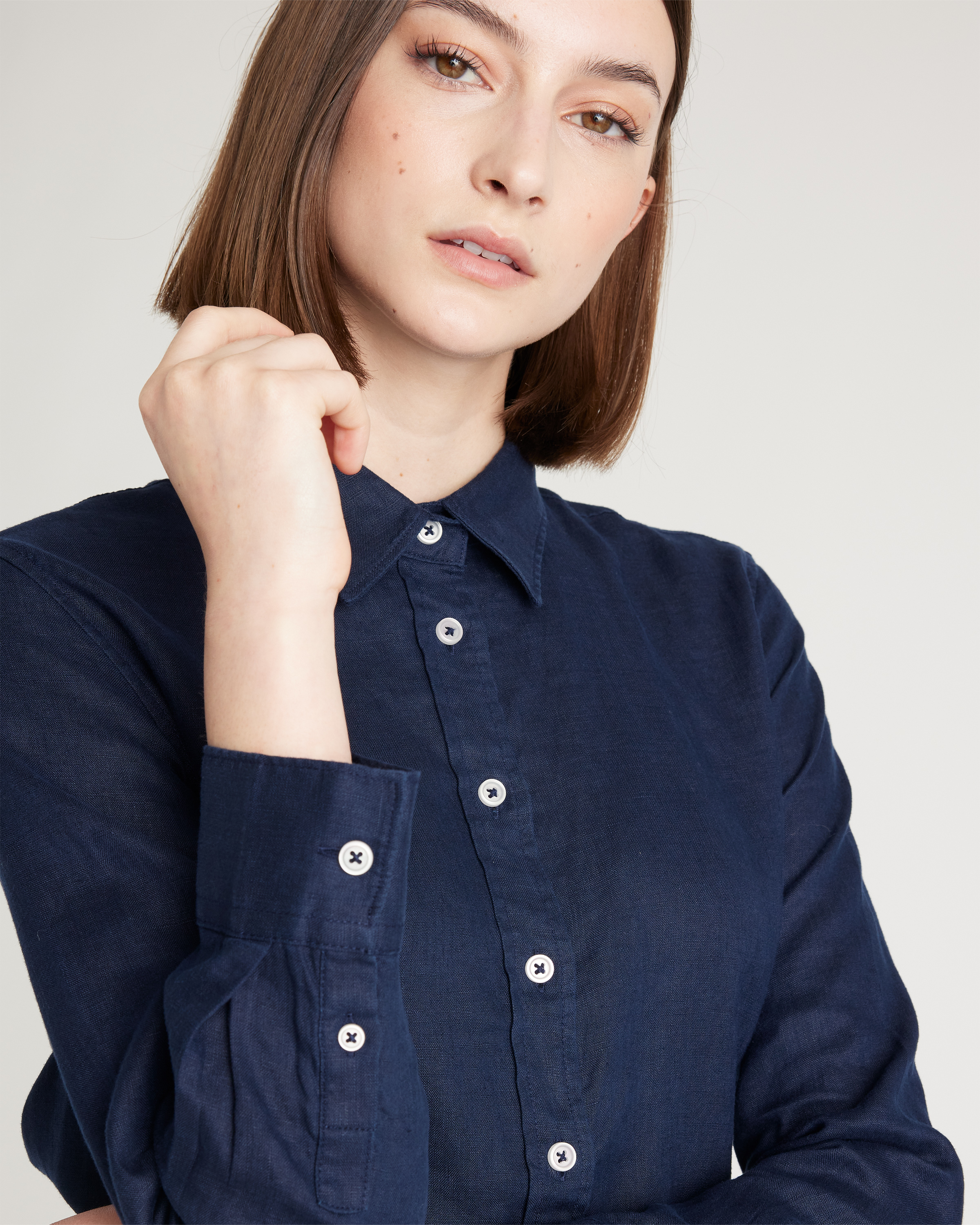 100% European Linen Long Sleeve Shirt