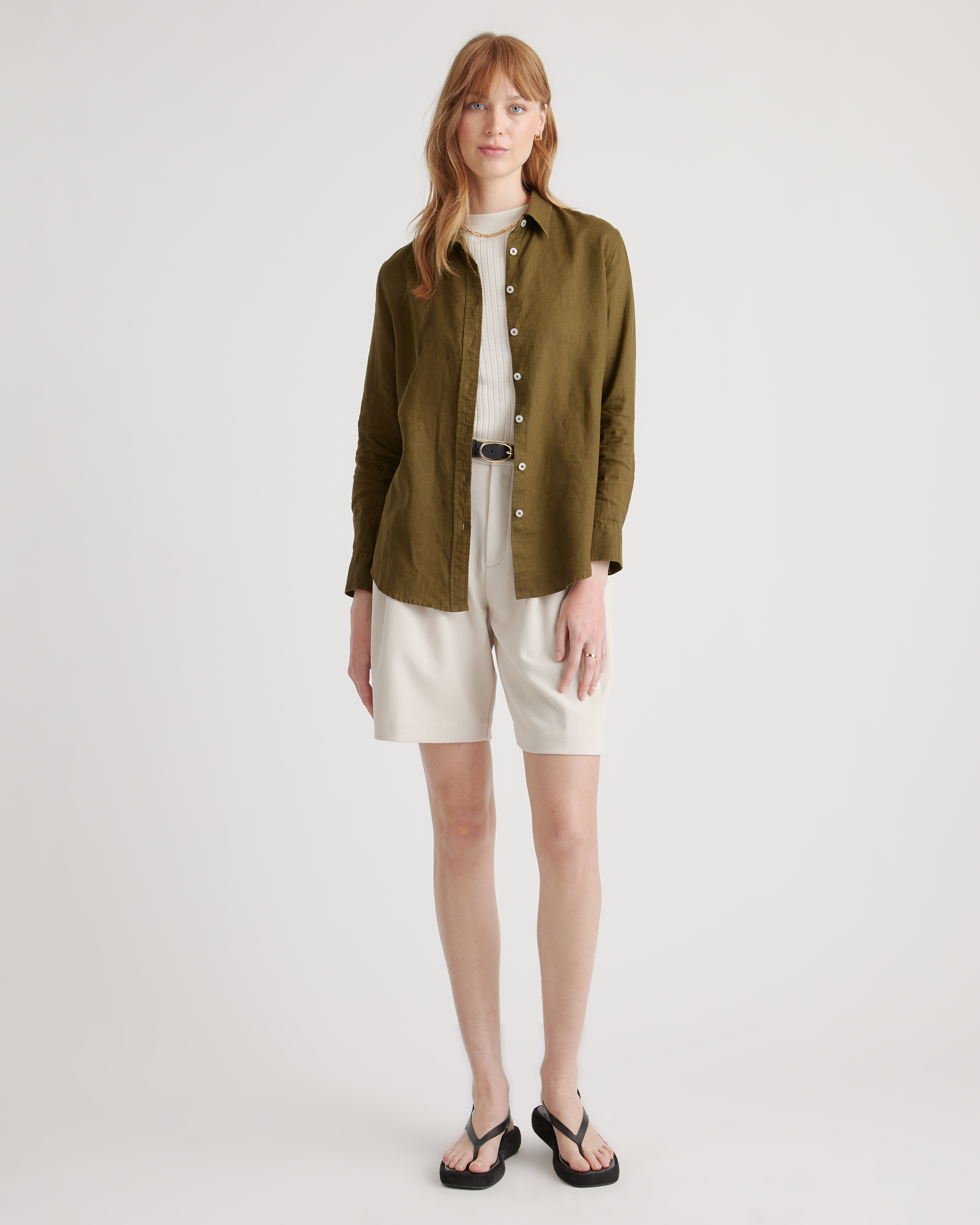 100% European Linen Long Sleeve Shirt