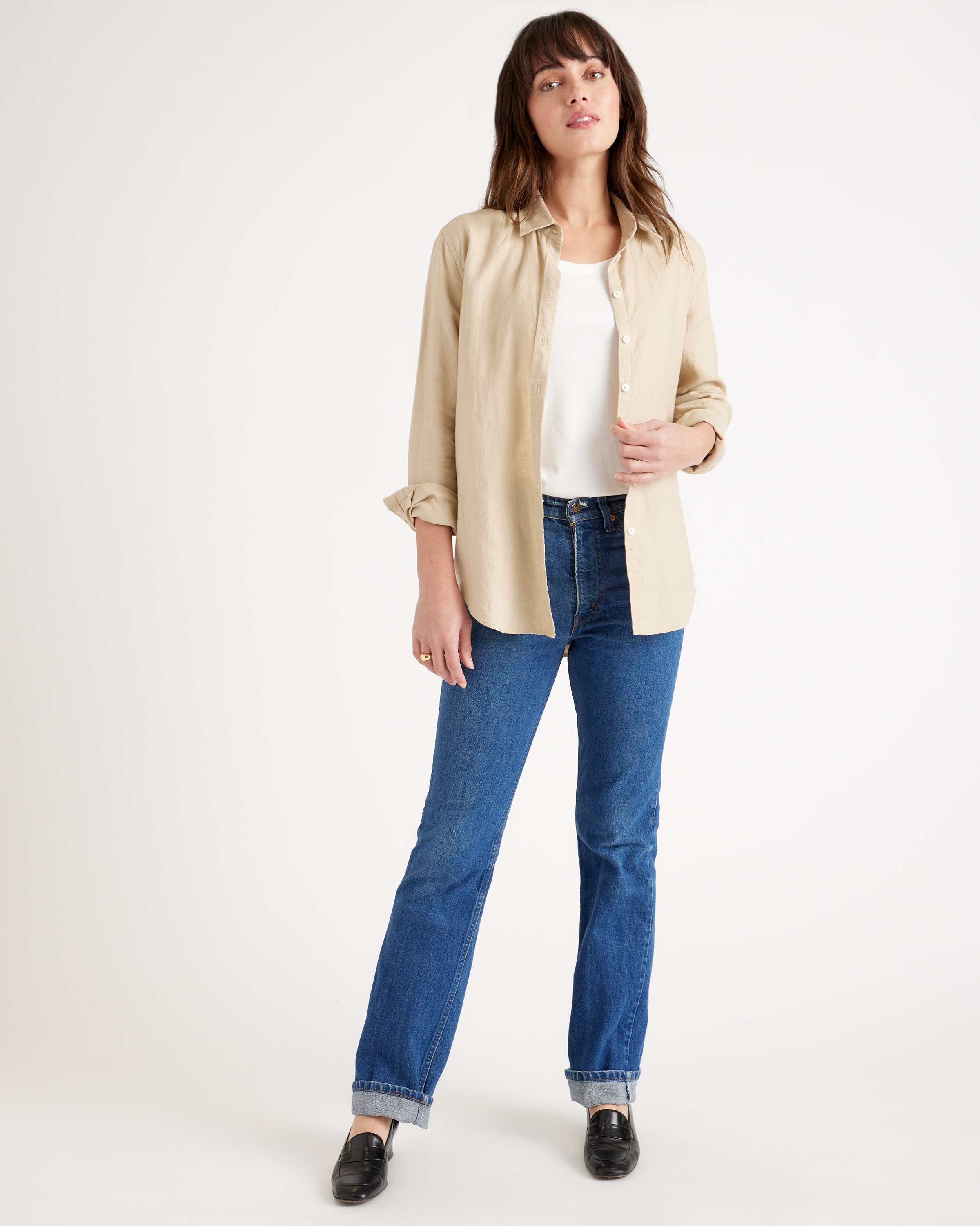 100% European Linen Long Sleeve Shirt