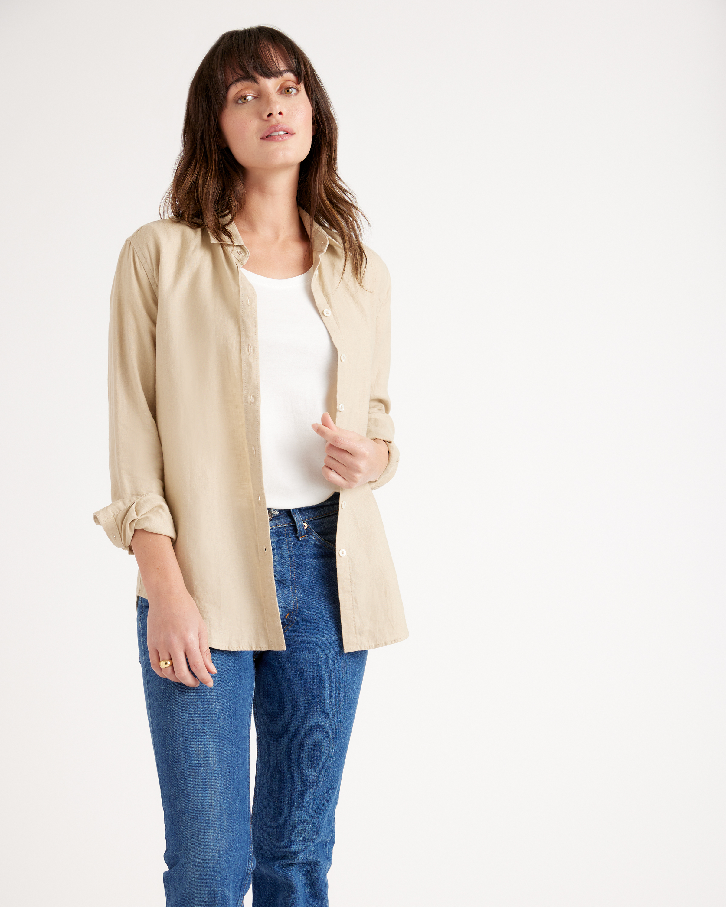 100% European Linen Long Sleeve Shirt