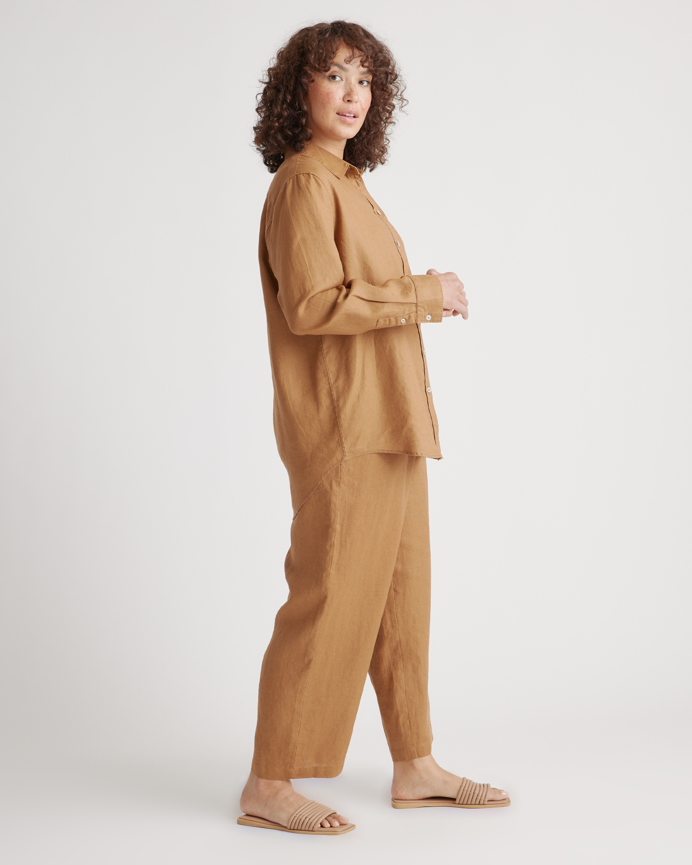 100% European Linen Long Sleeve Shirt