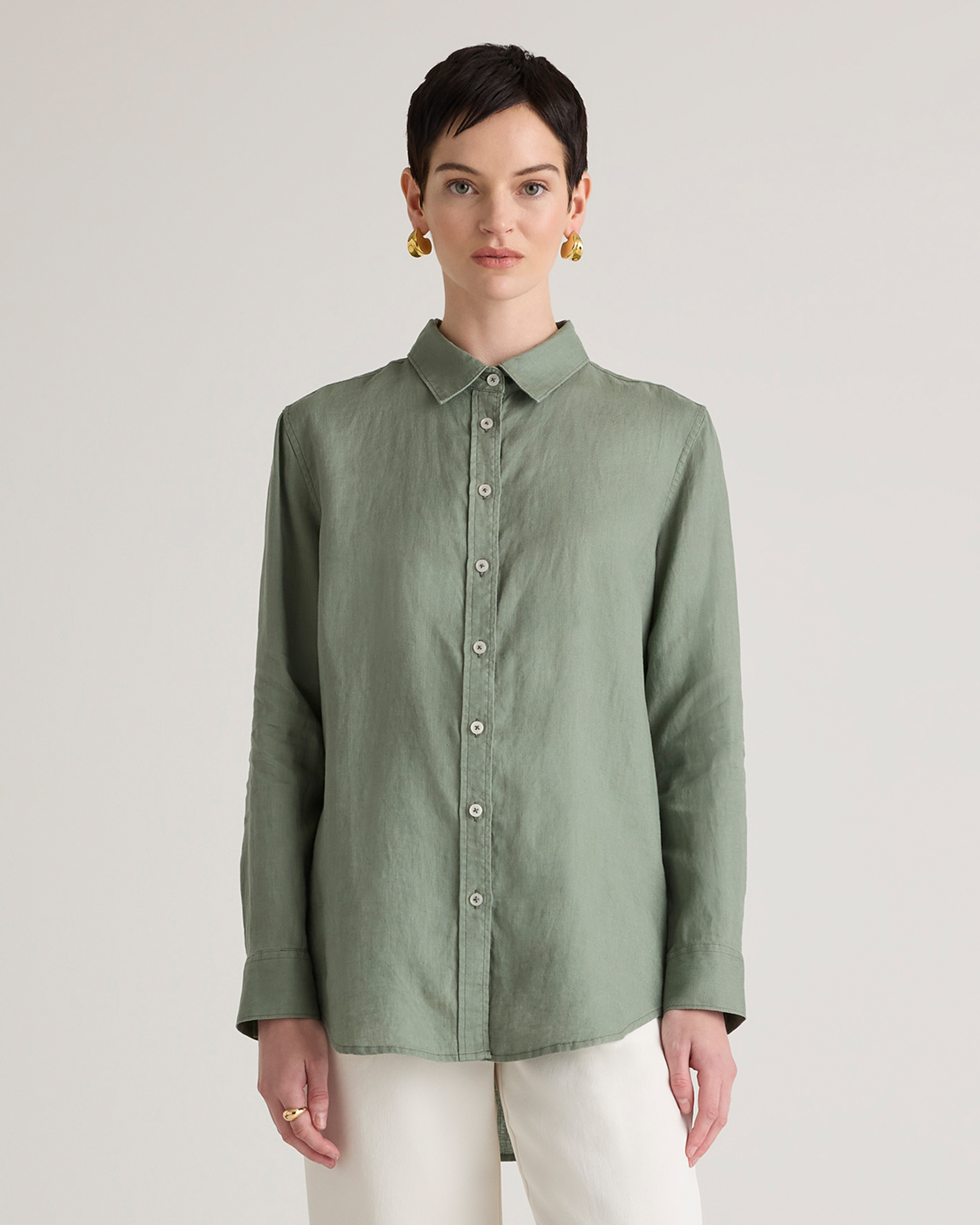 100% European Linen Long Sleeve Shirt