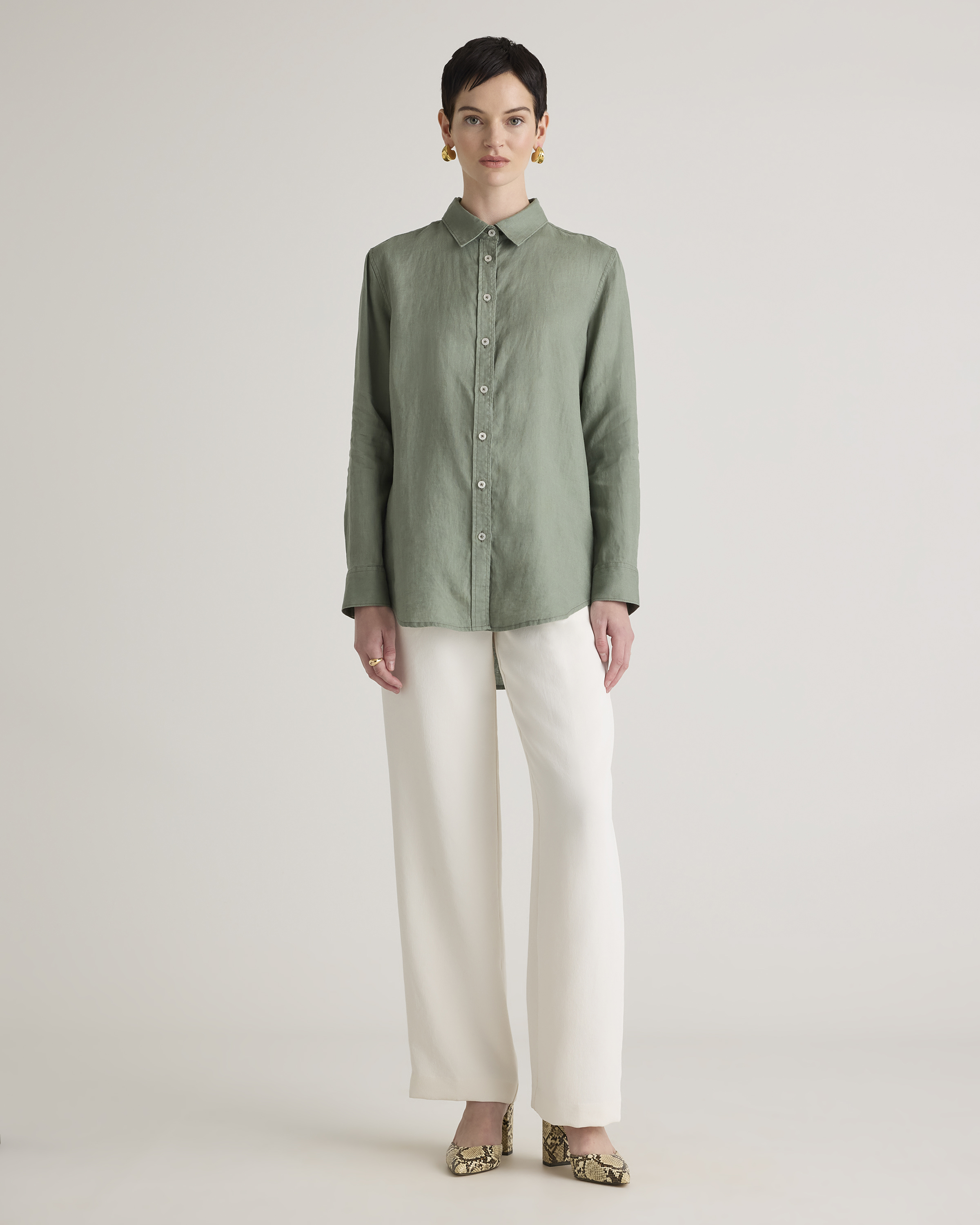 100% European Linen Long Sleeve Shirt