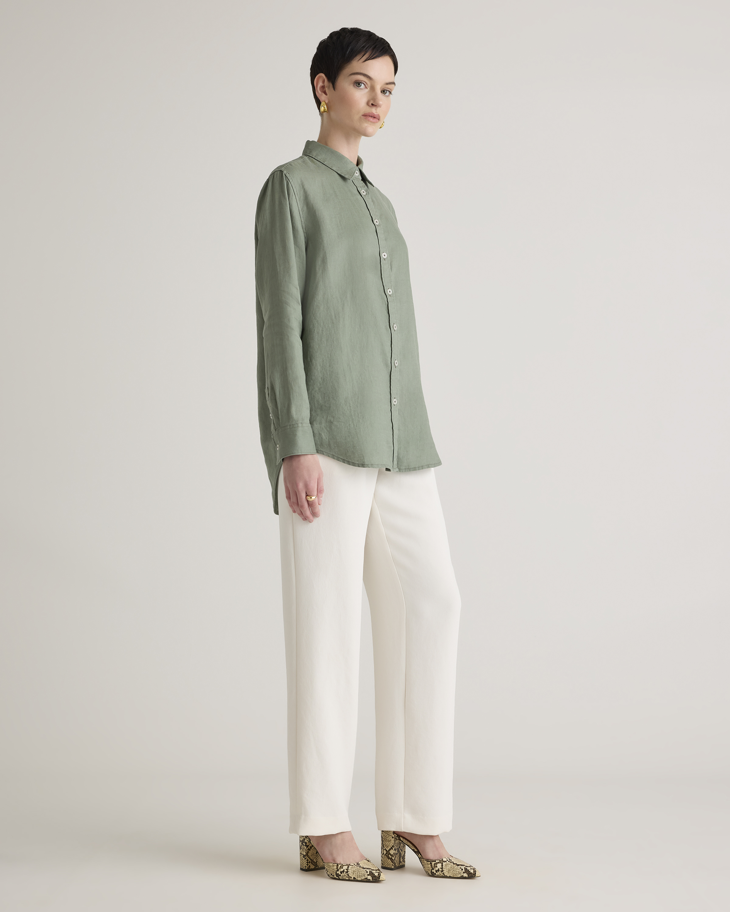 100% European Linen Long Sleeve Shirt