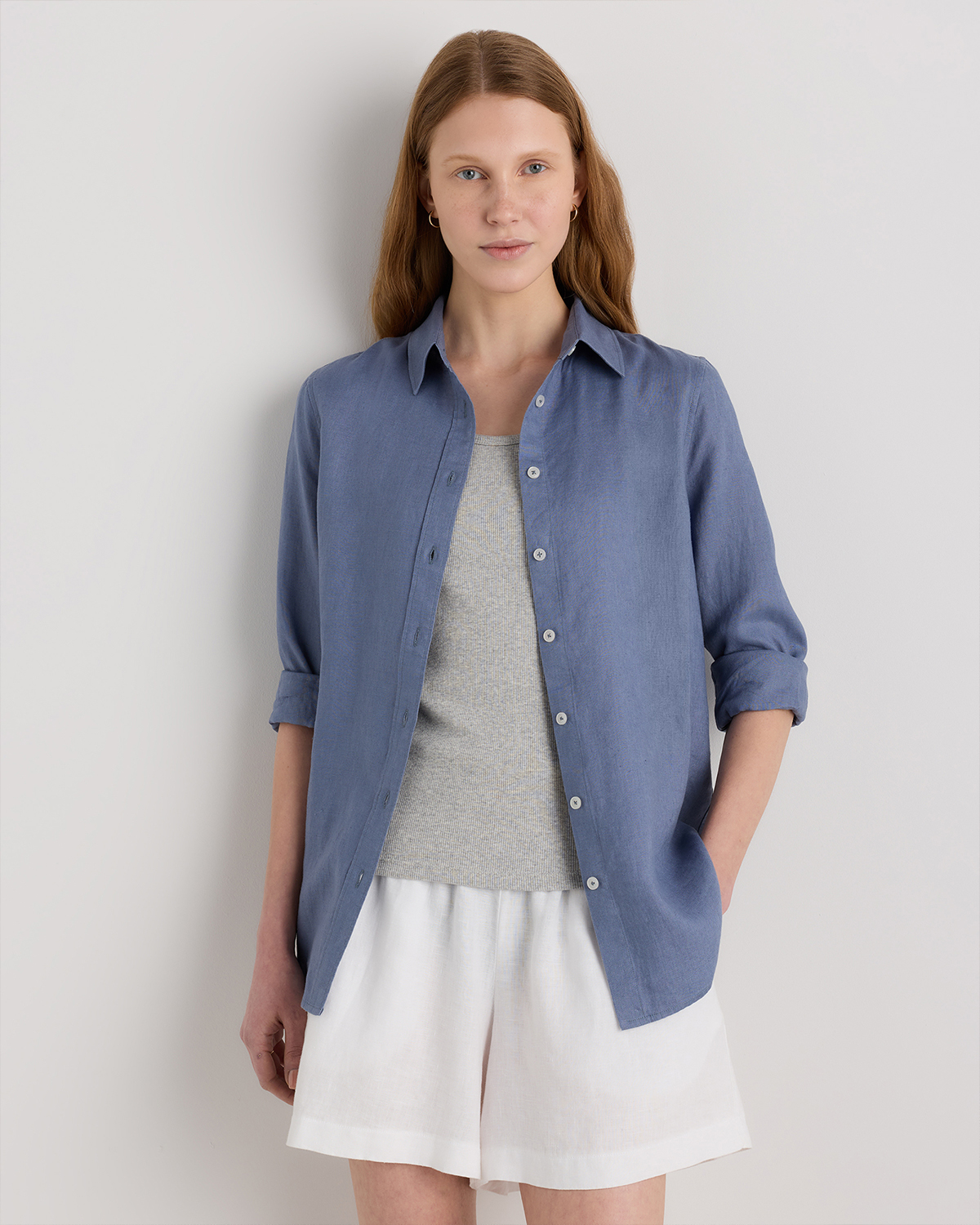 100% European Linen Long Sleeve Shirt