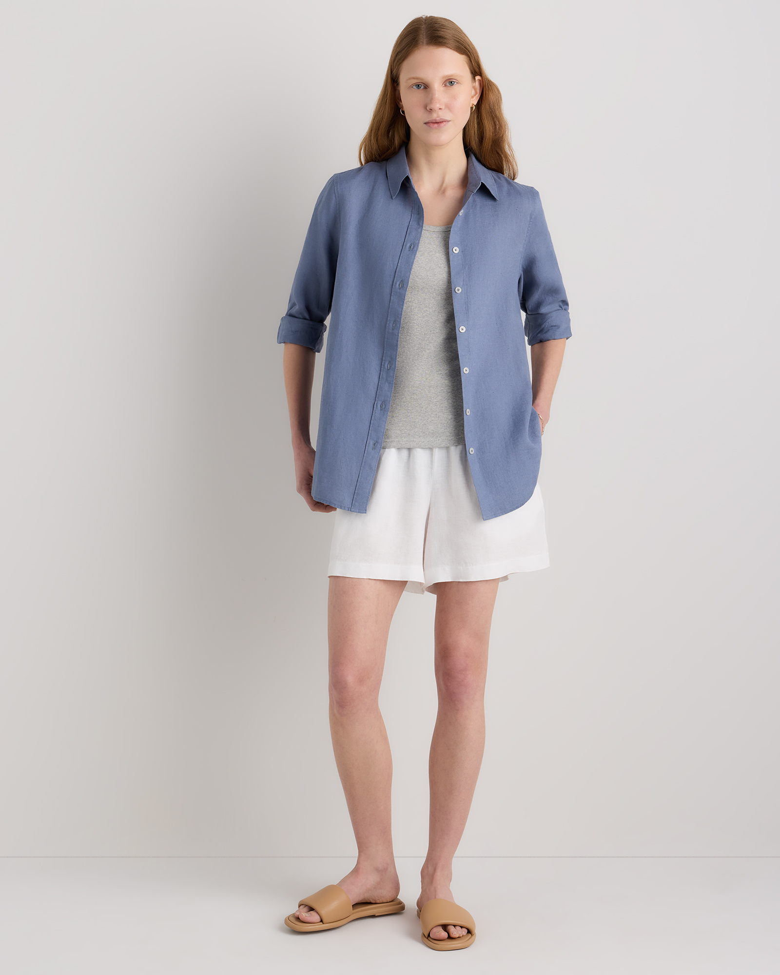 100% European Linen Long Sleeve Shirt