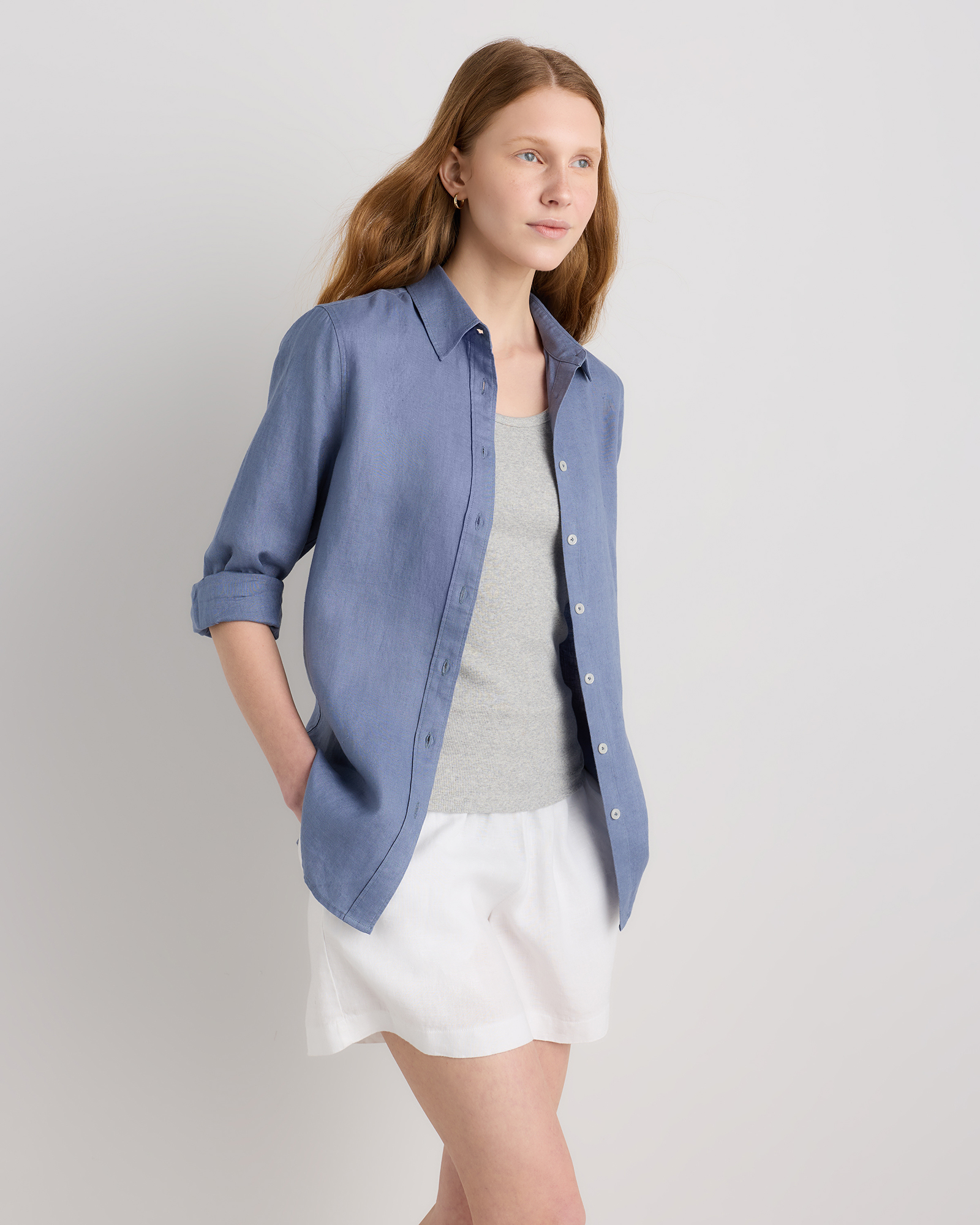 100% European Linen Long Sleeve Shirt