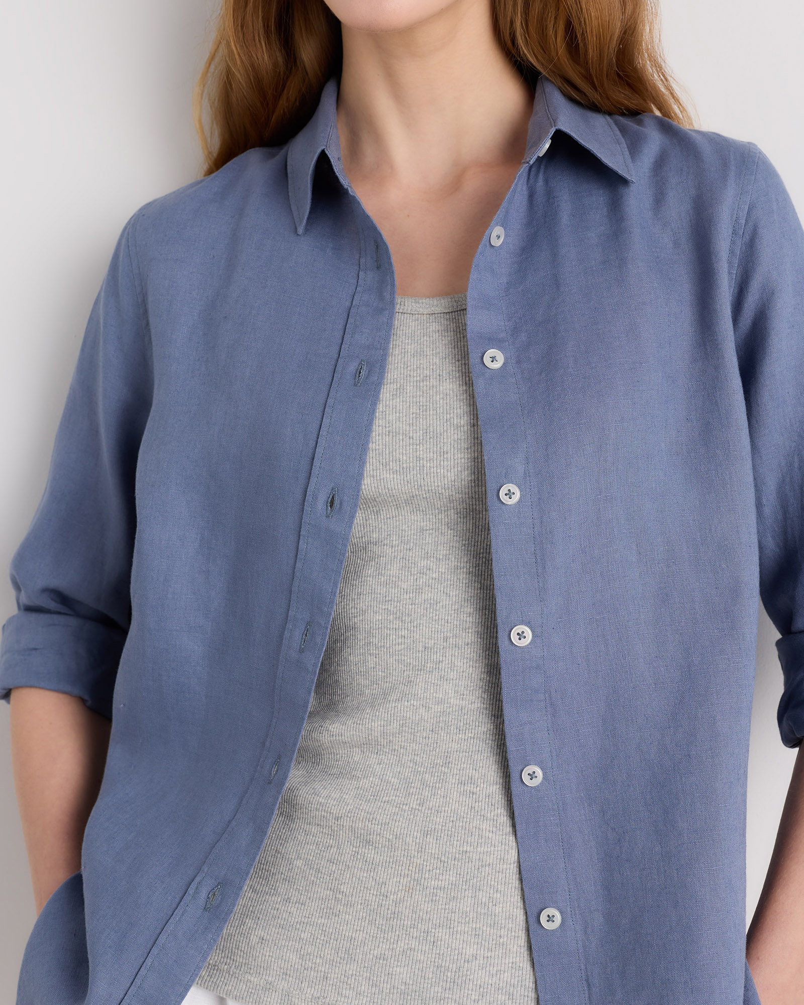 100% European Linen Long Sleeve Shirt