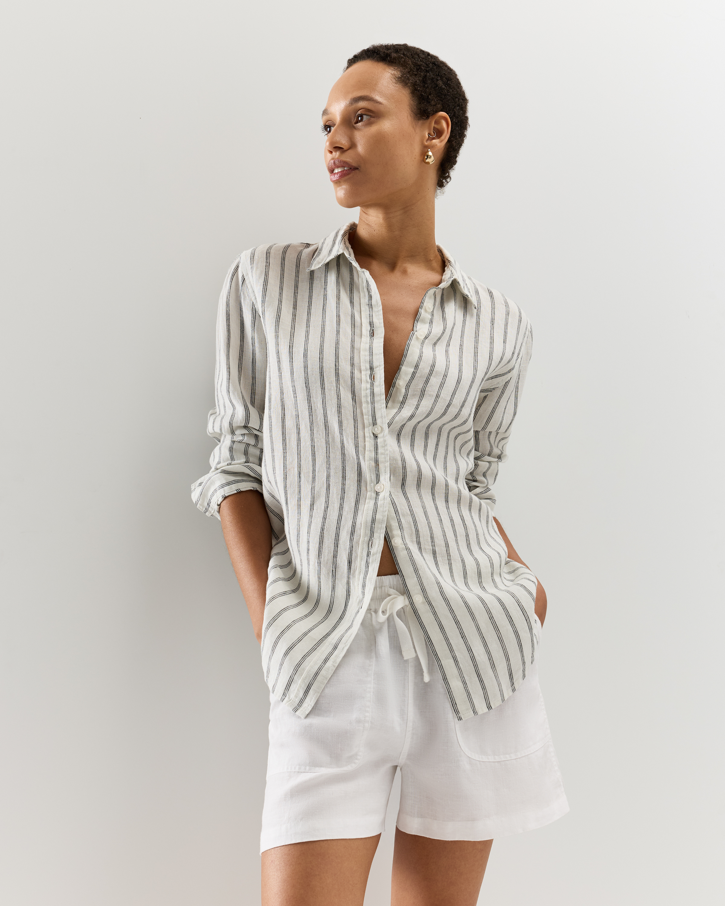 100% European Linen Long Sleeve Shirt