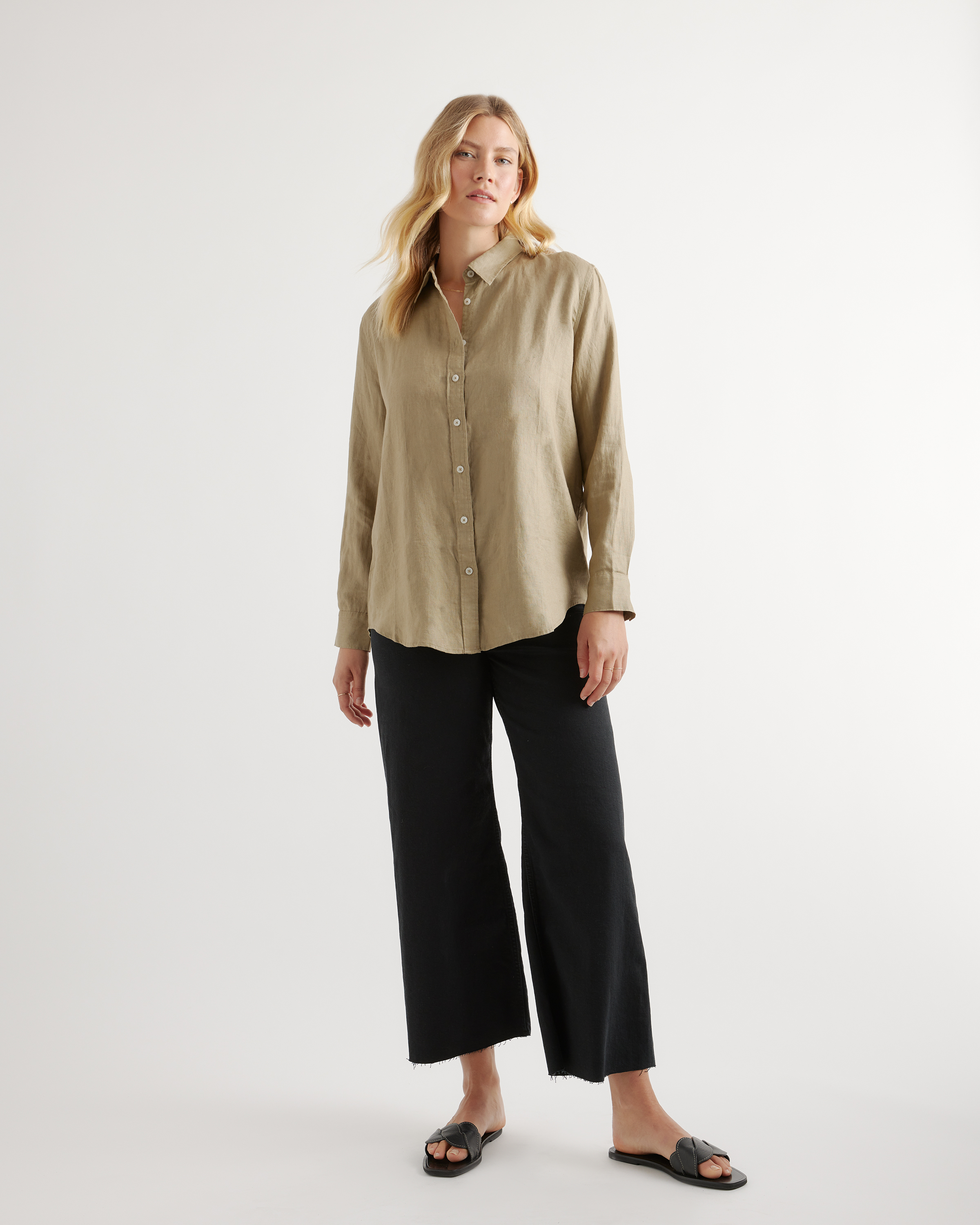 100% European Linen Long Sleeve Shirt