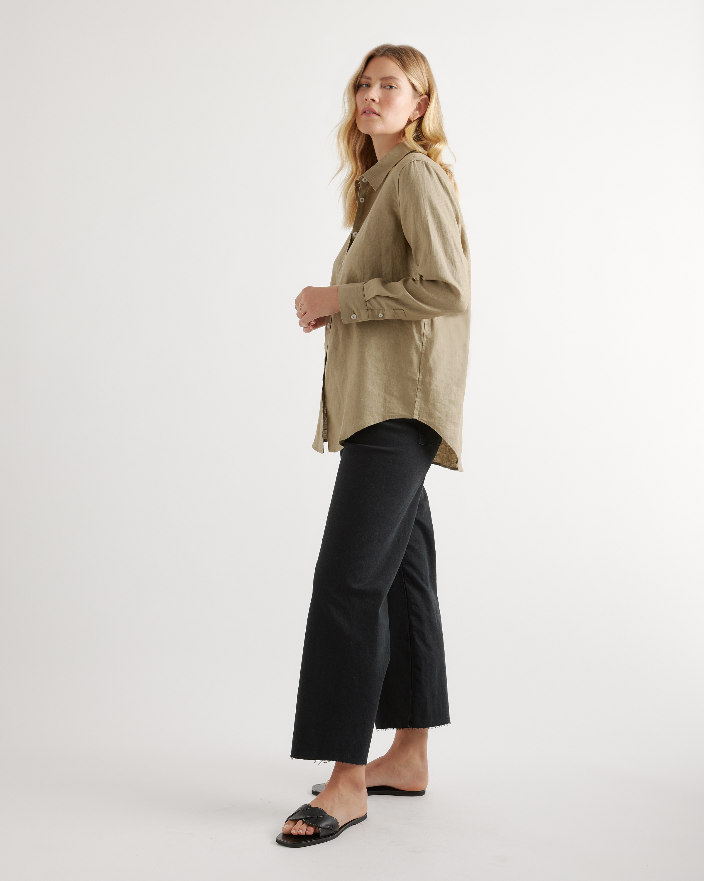 100% European Linen Long Sleeve Shirt
