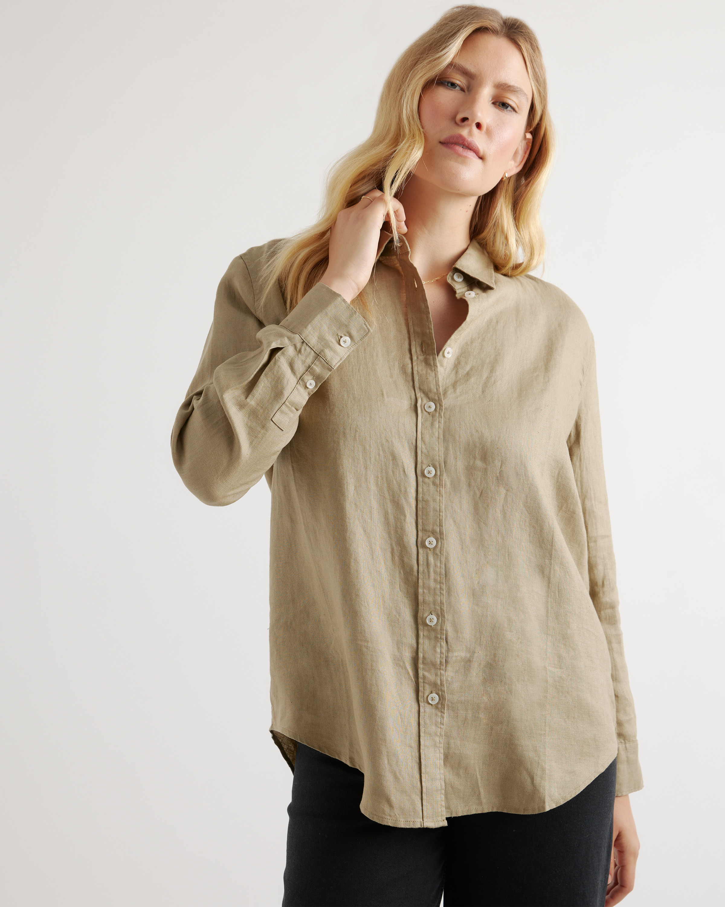 100% European Linen Long Sleeve Shirt