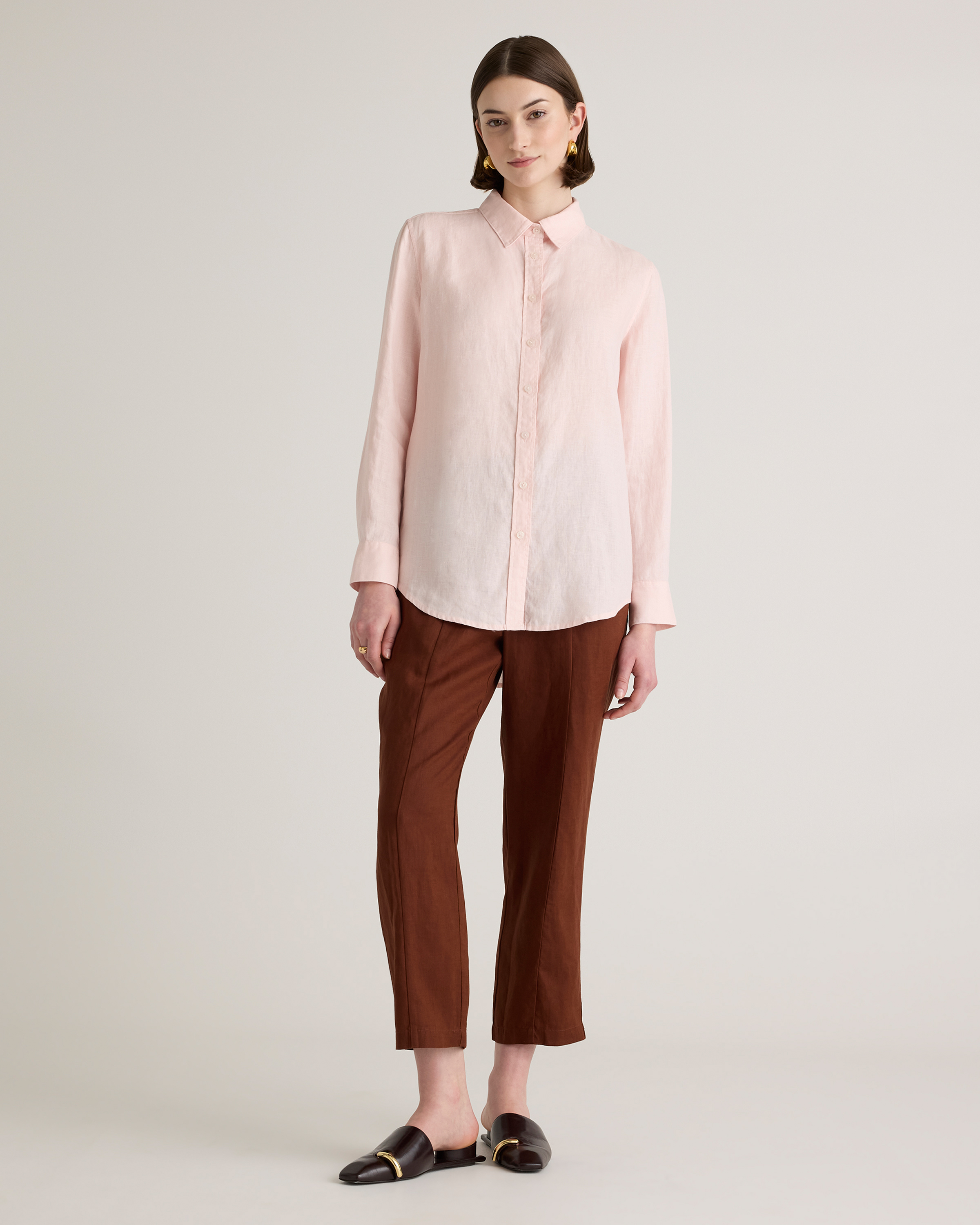 100% European Linen Long Sleeve Shirt