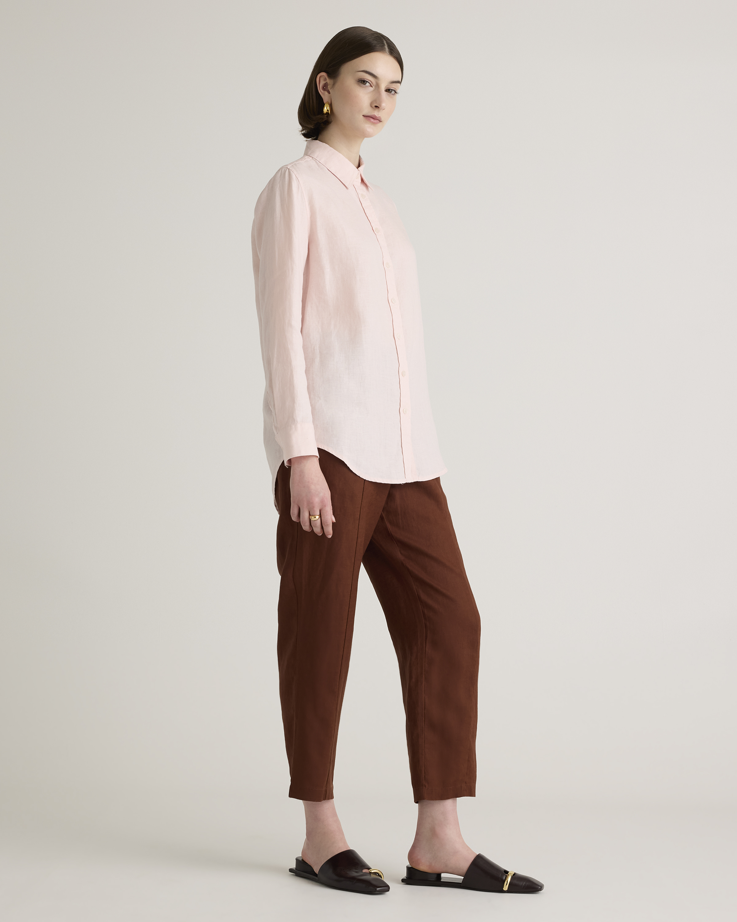 100% European Linen Long Sleeve Shirt