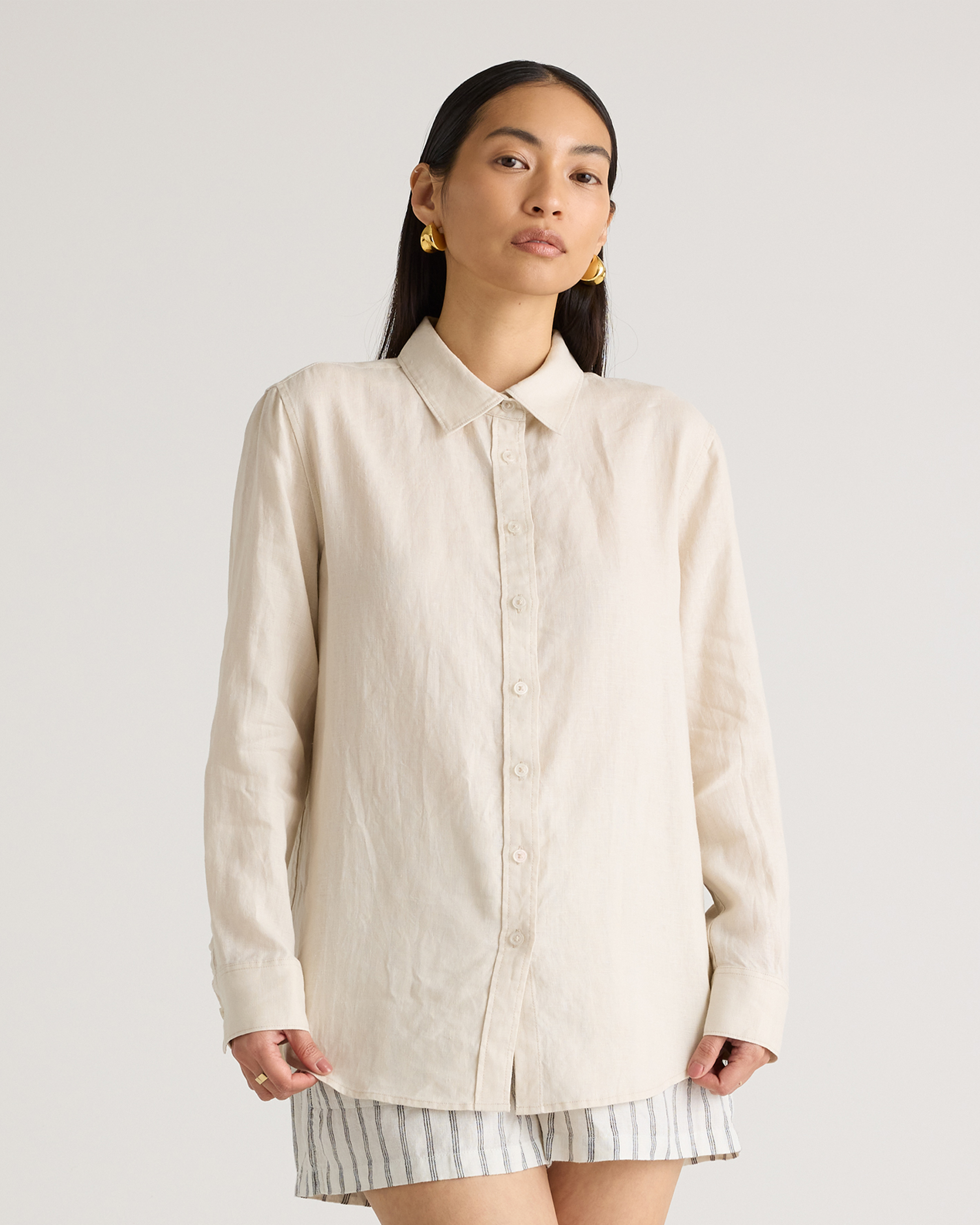 100% European Linen Long Sleeve Shirt