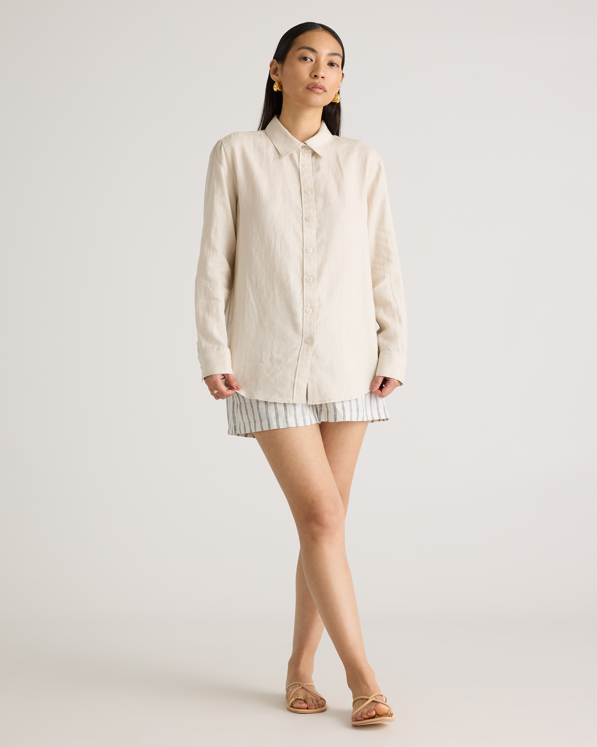 100% European Linen Long Sleeve Shirt