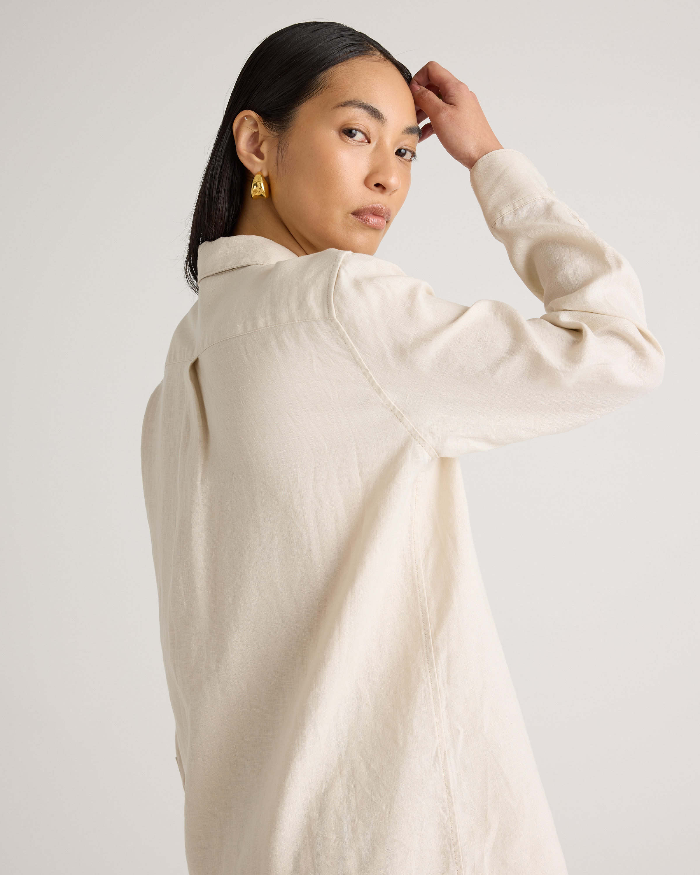 100% European Linen Long Sleeve Shirt