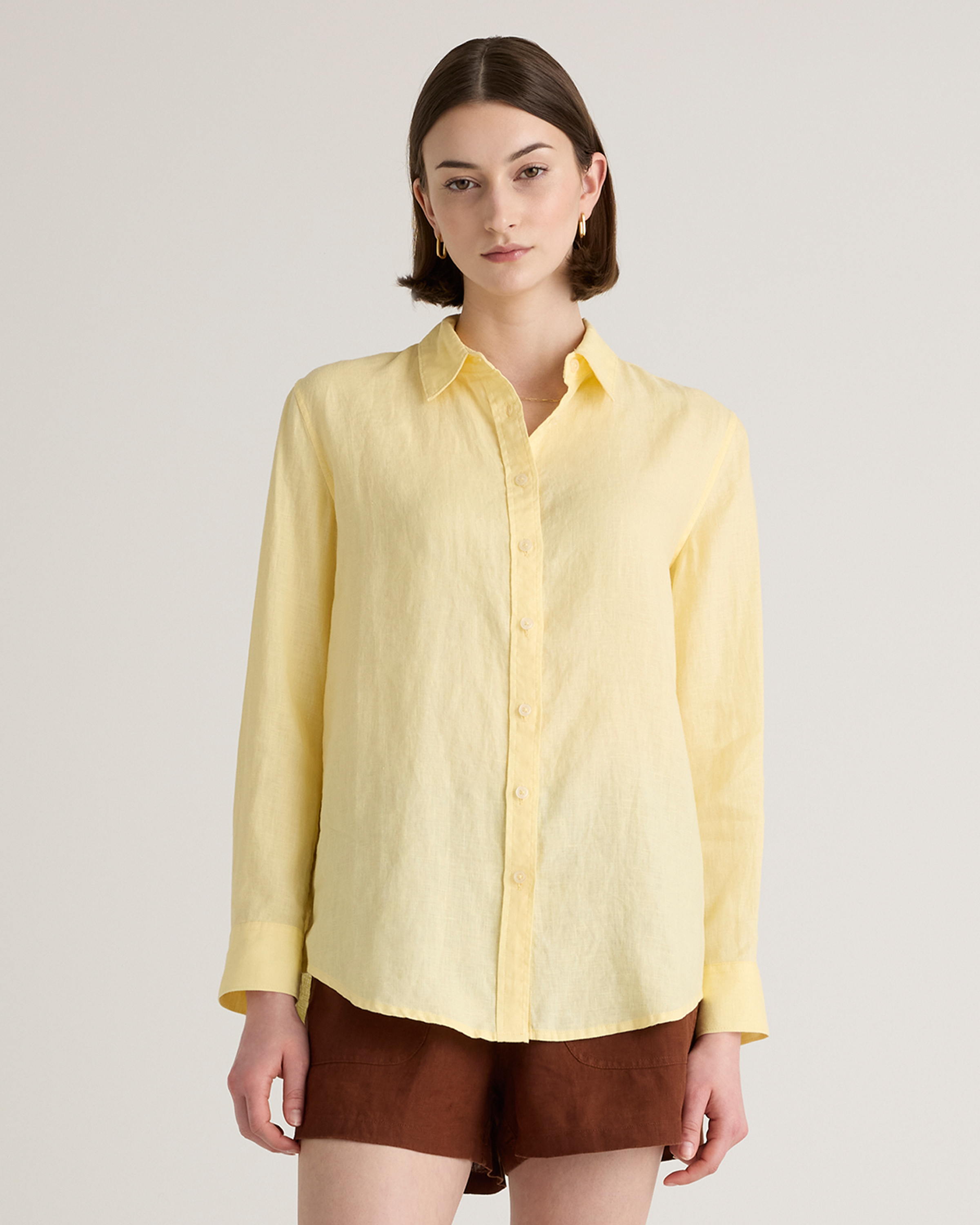 100% European Linen Long Sleeve Shirt