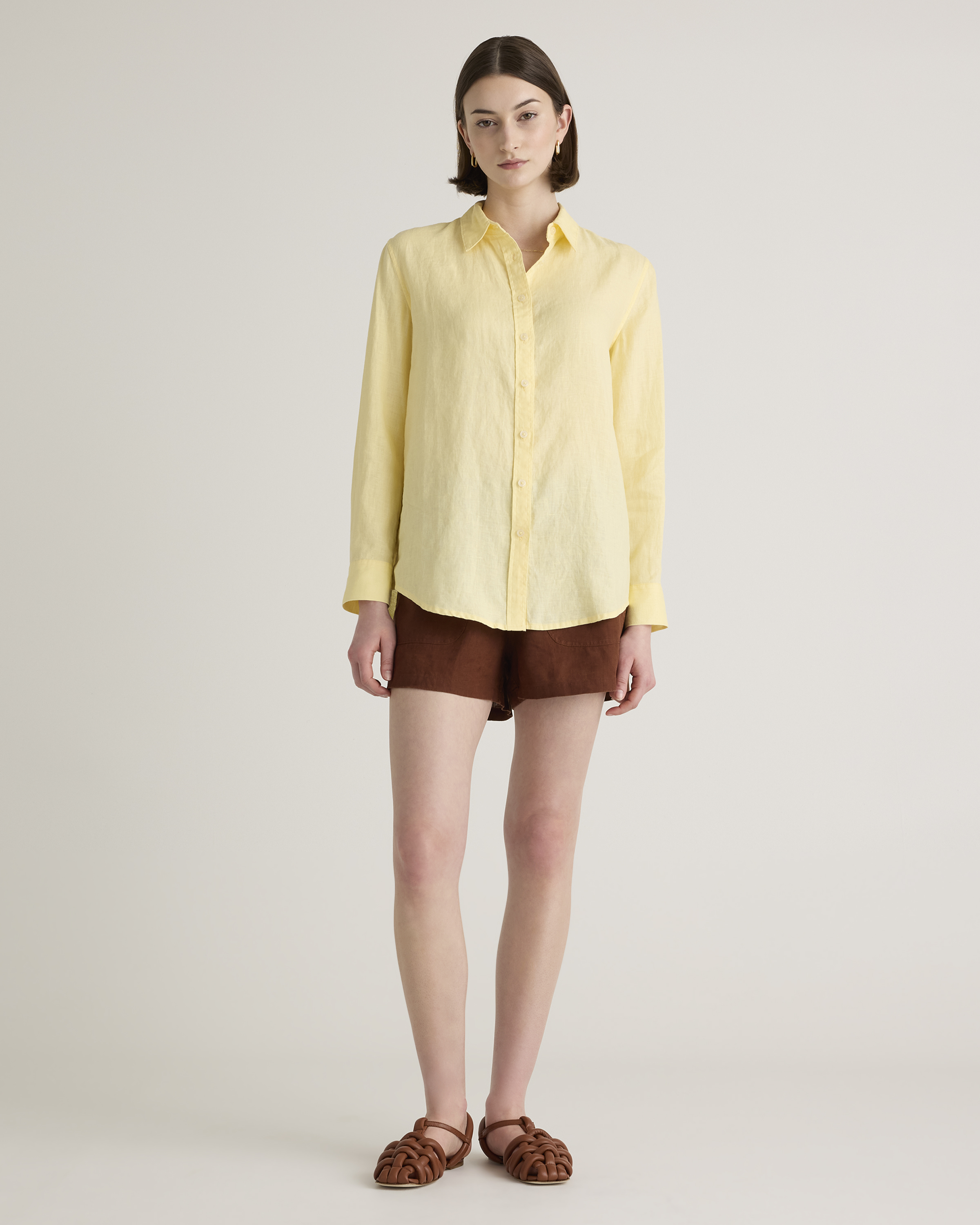 100% European Linen Long Sleeve Shirt
