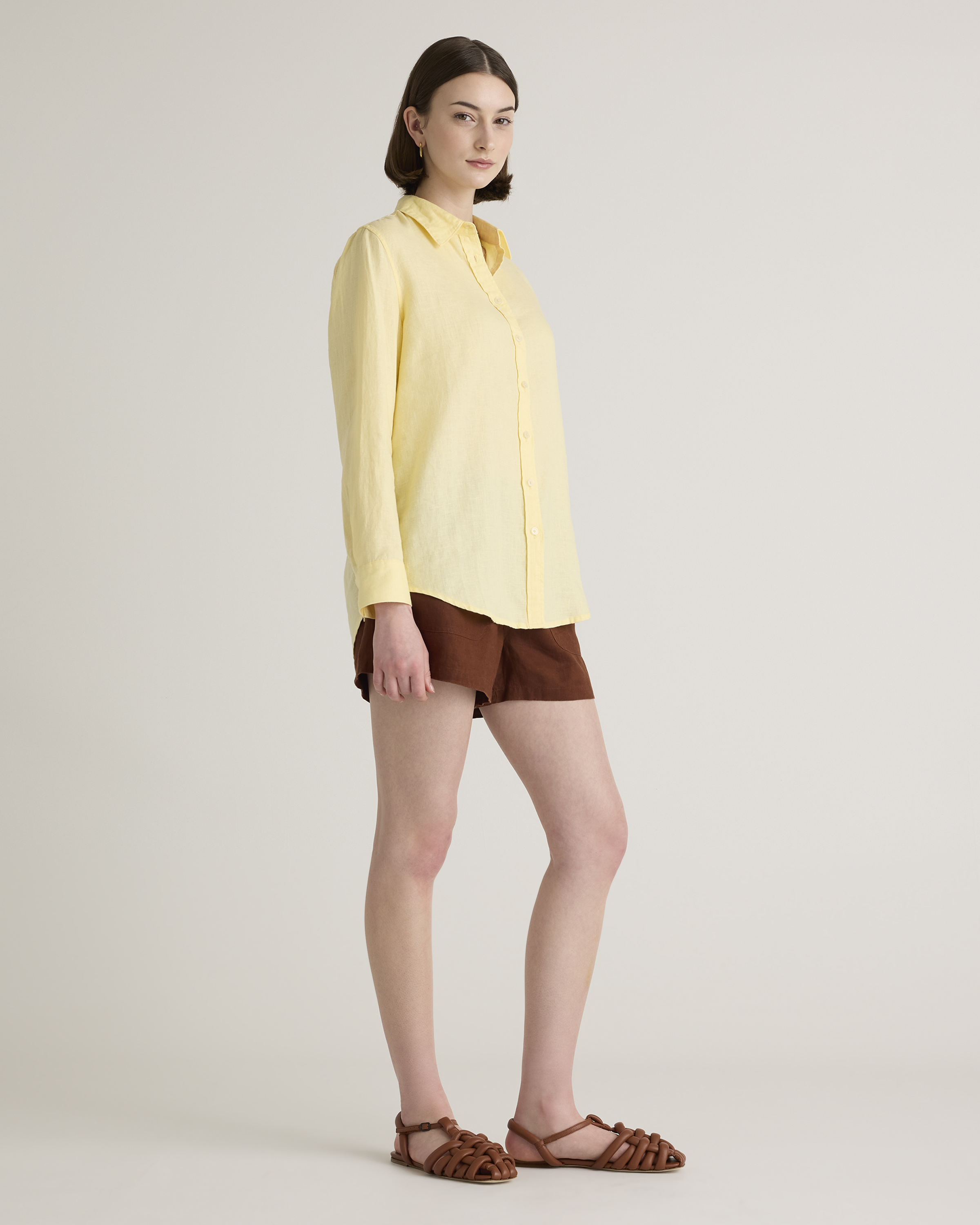 100% European Linen Long Sleeve Shirt