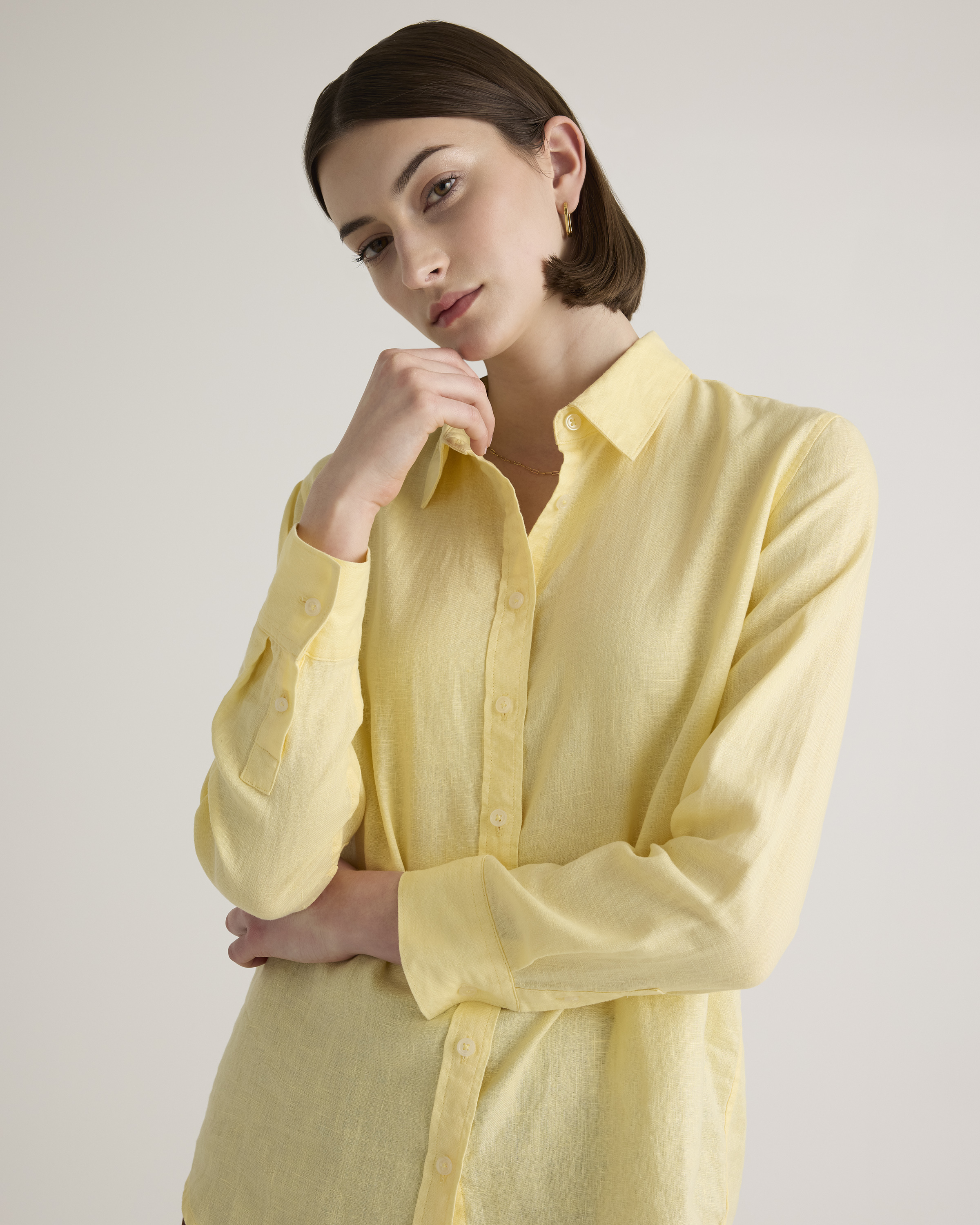100% European Linen Long Sleeve Shirt