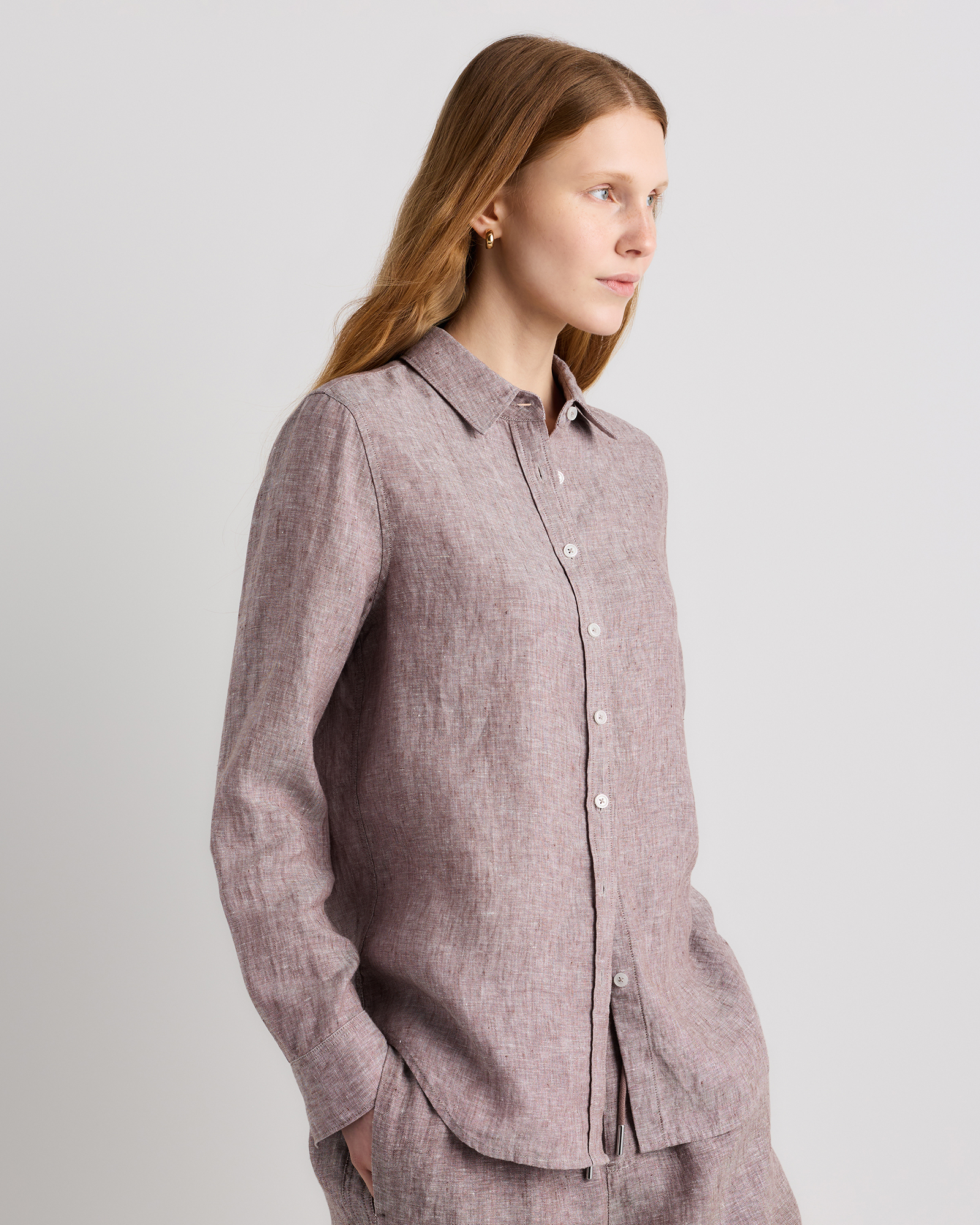 100% European Linen Long Sleeve Shirt