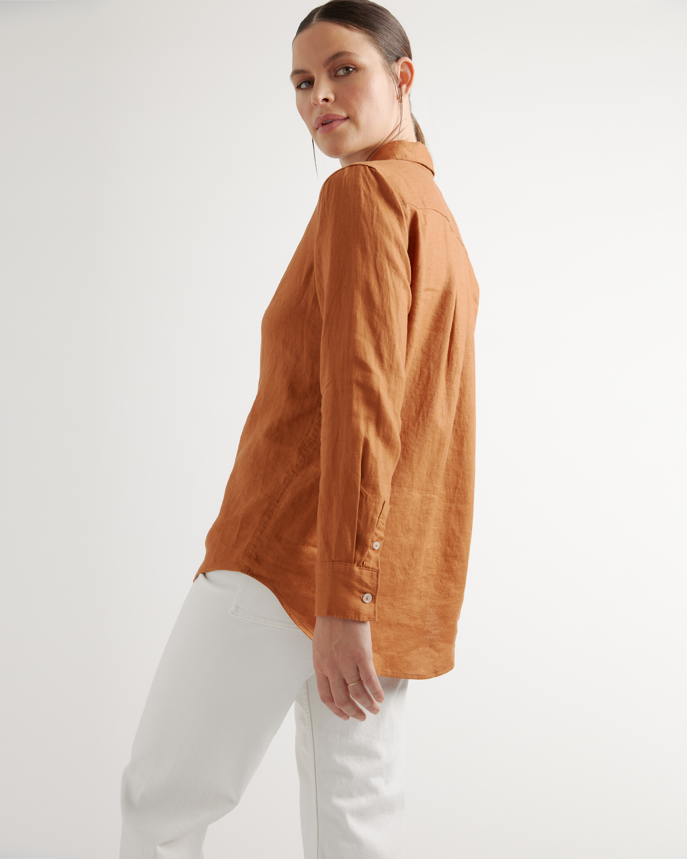 100% European Linen Long Sleeve Shirt