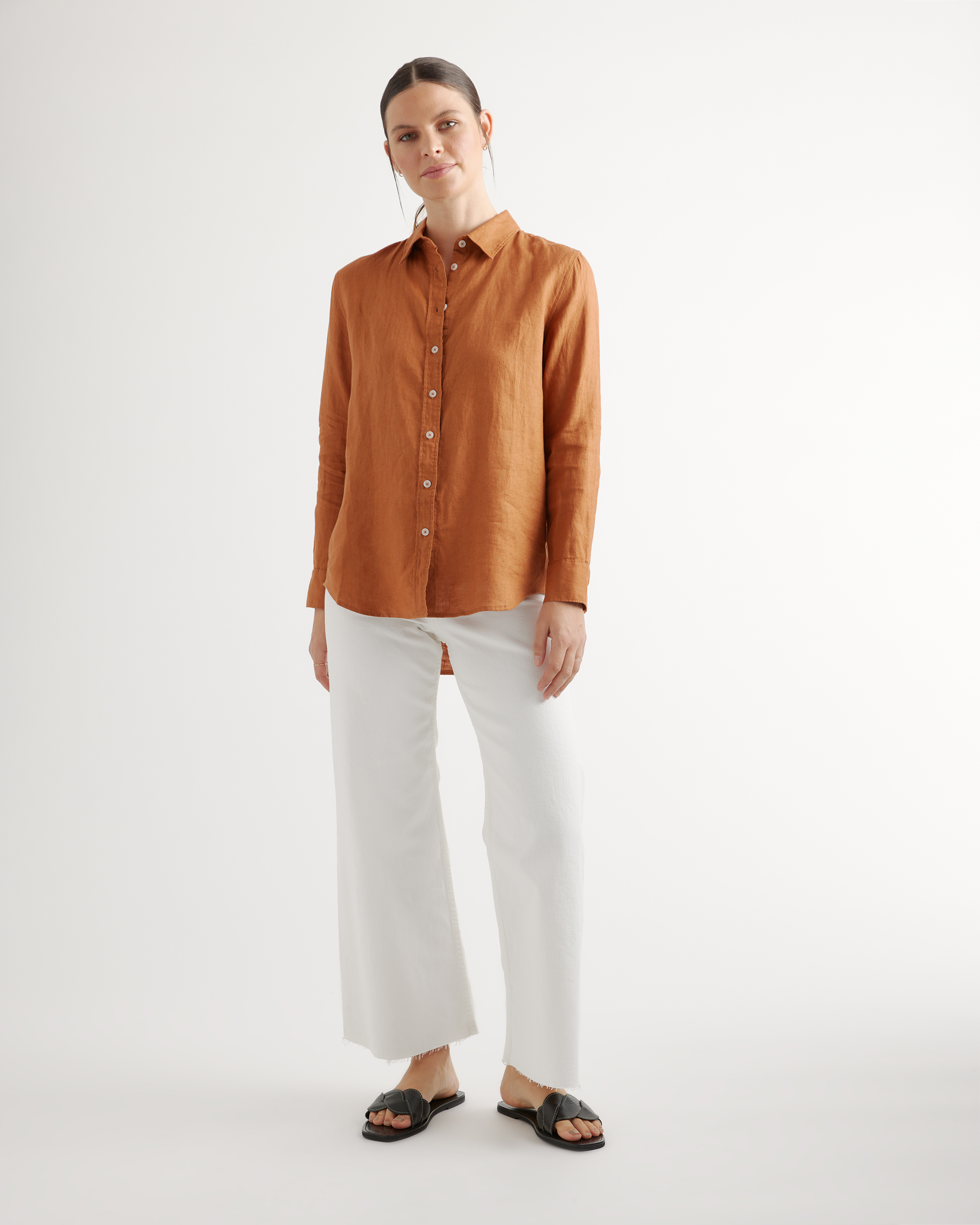 100% European Linen Long Sleeve Shirt