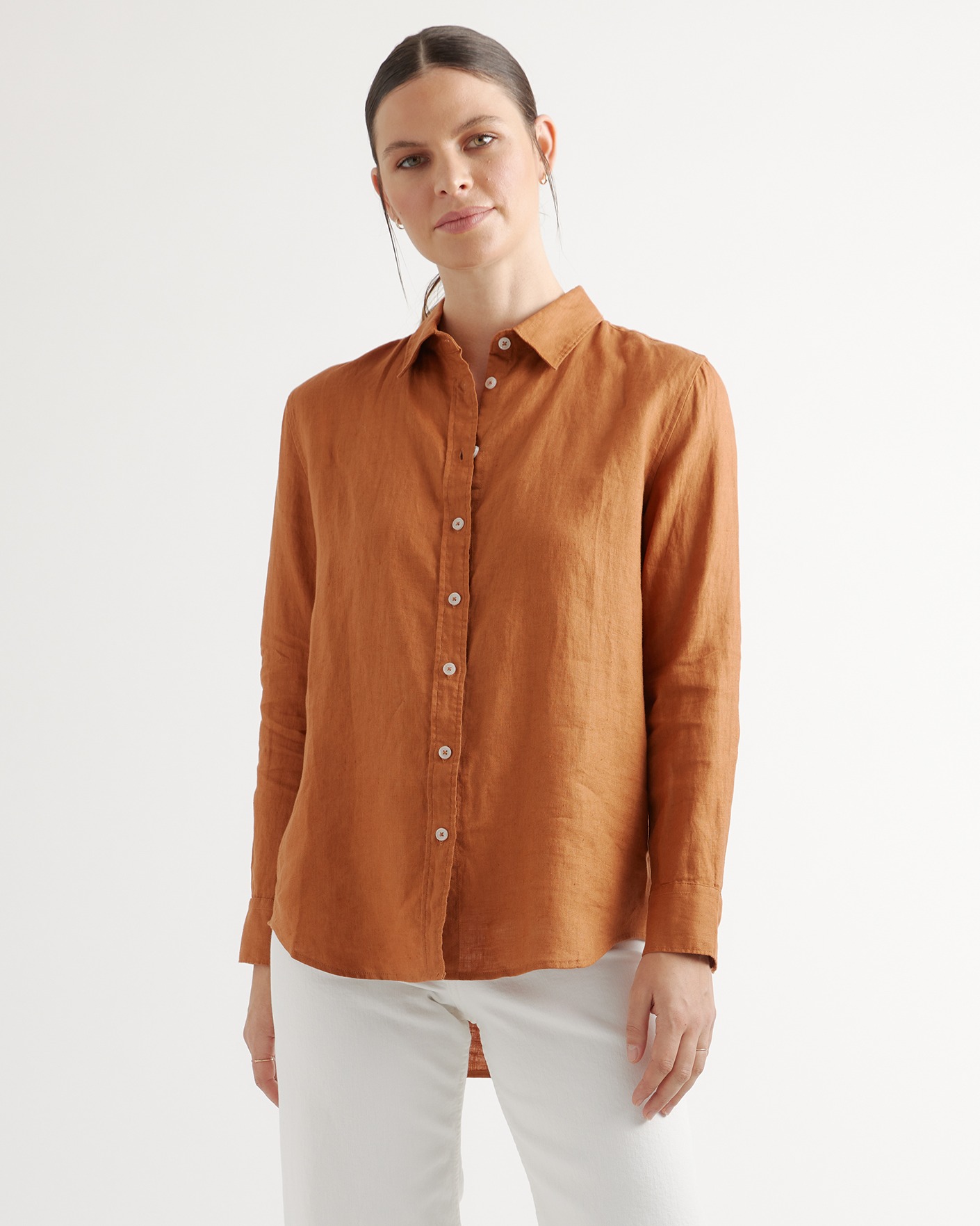 100% European Linen Long Sleeve Shirt