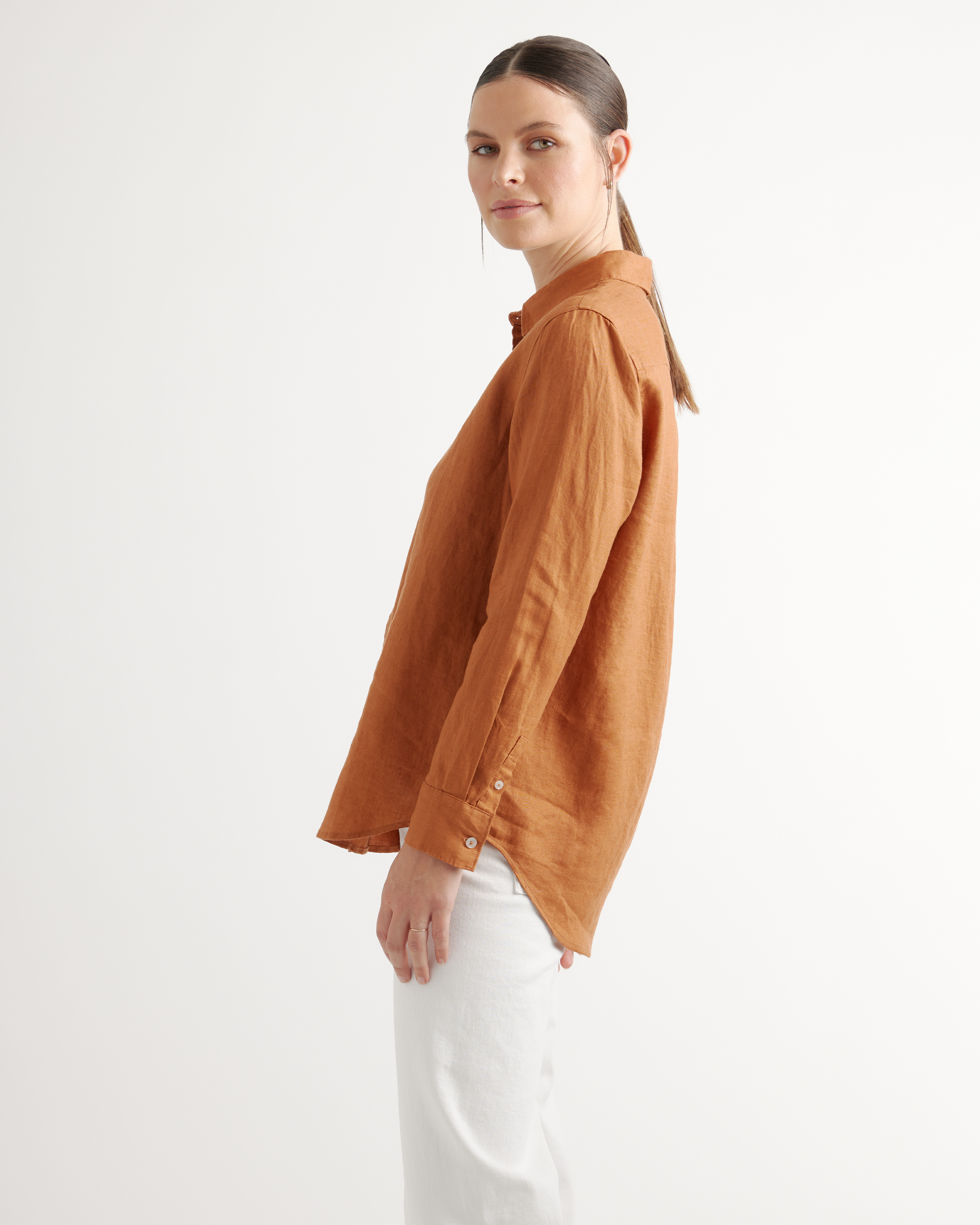 100% European Linen Long Sleeve Shirt