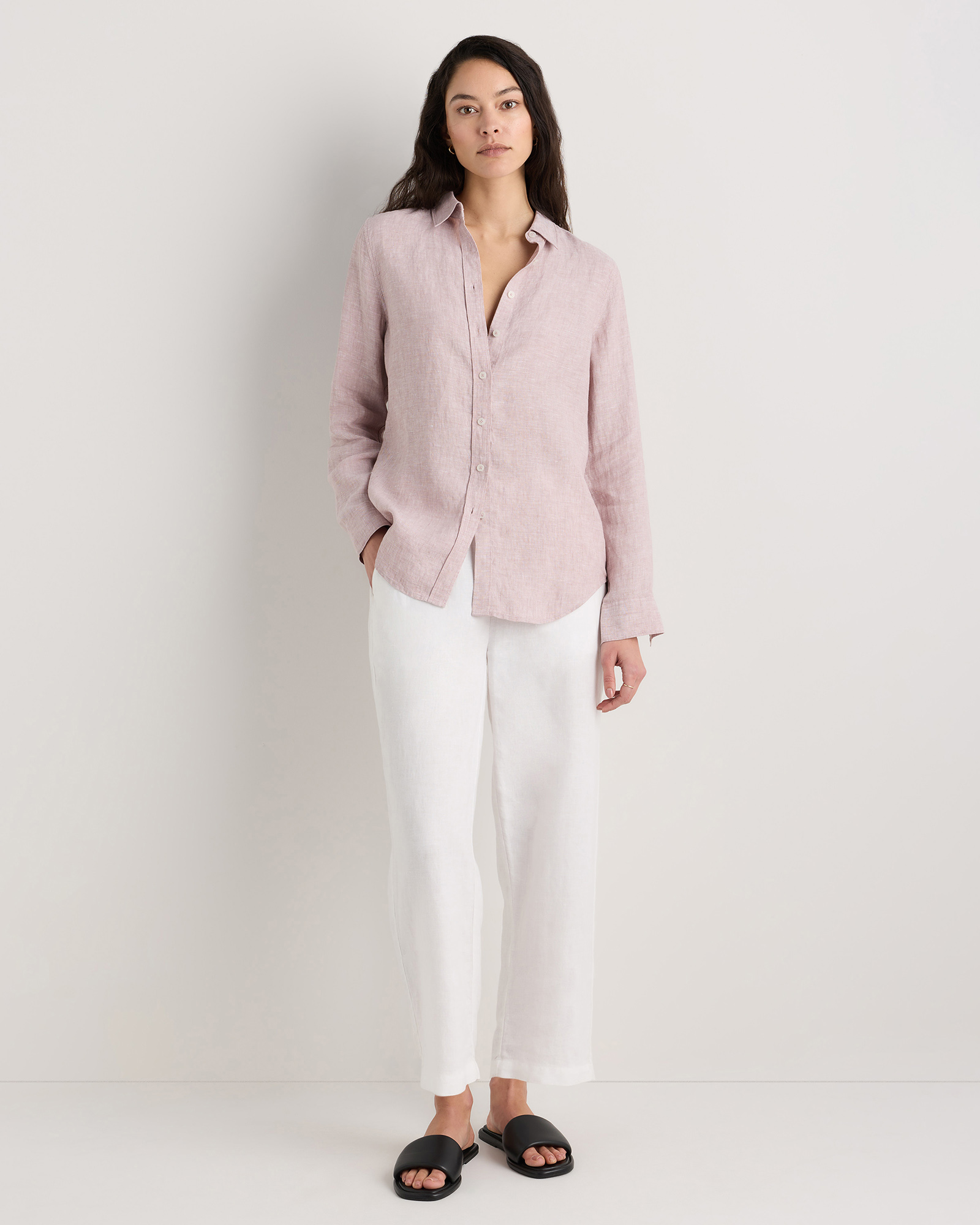 100% European Linen Long Sleeve Shirt