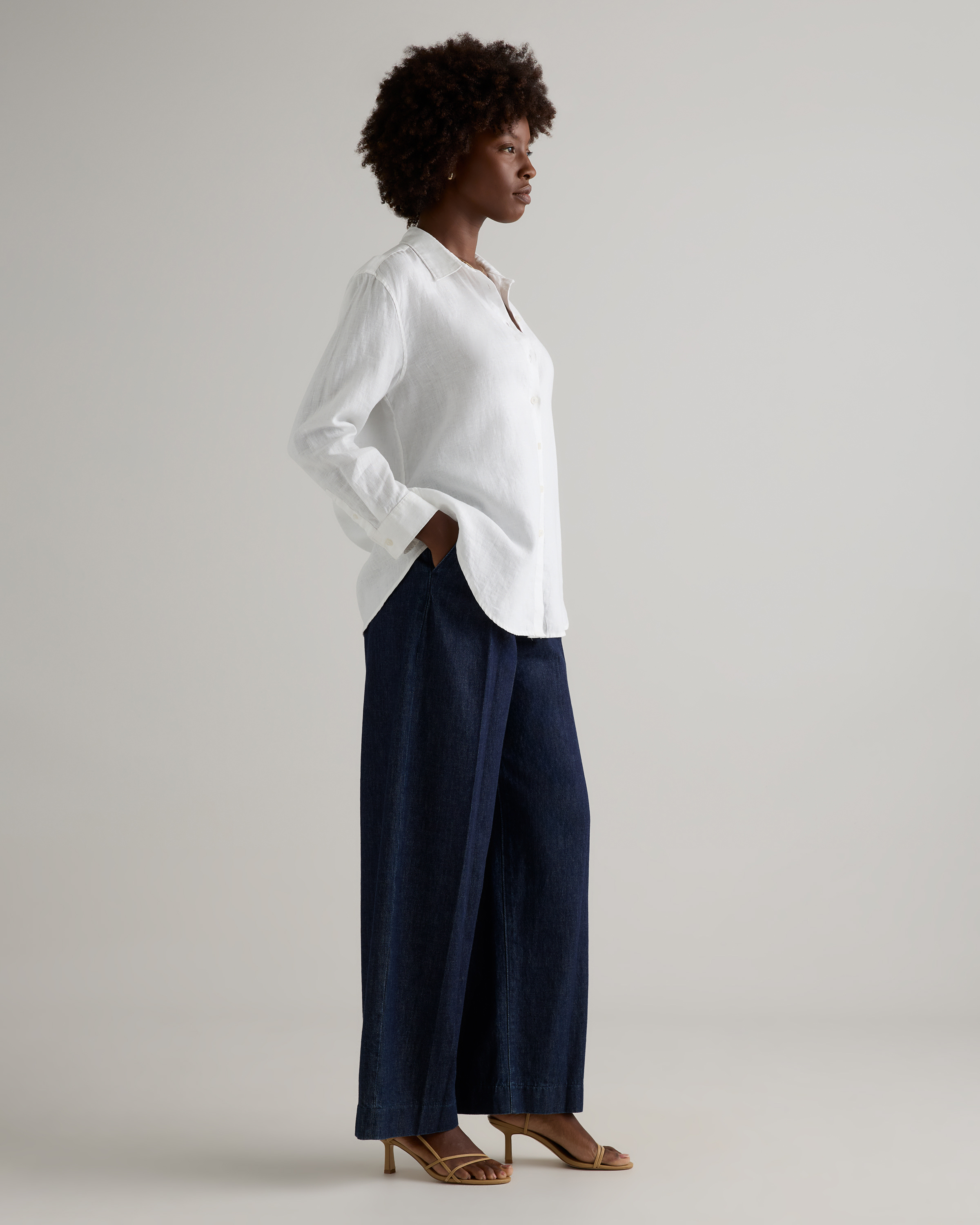 100% European Linen Long Sleeve Shirt