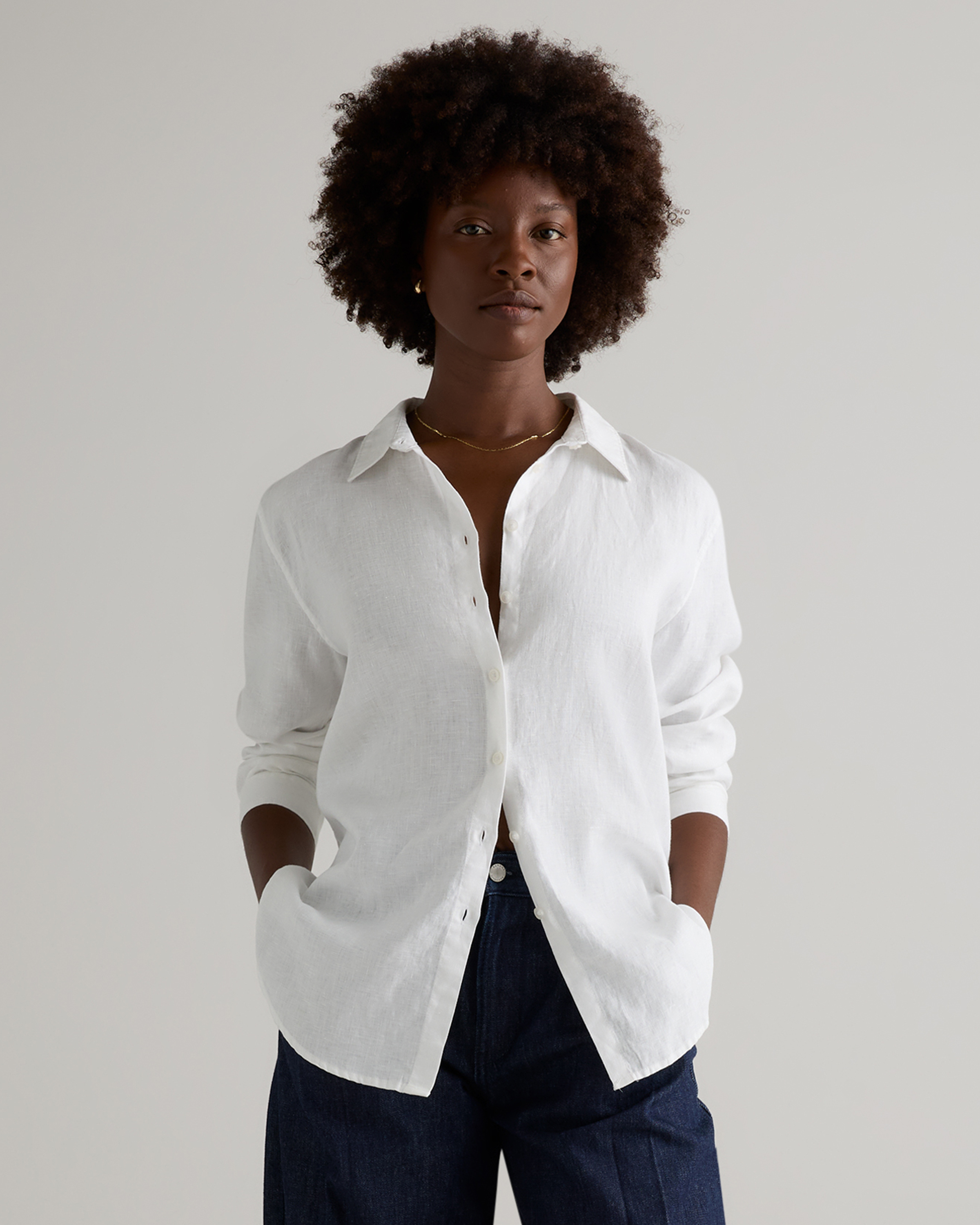 100% European Linen Long Sleeve Shirt