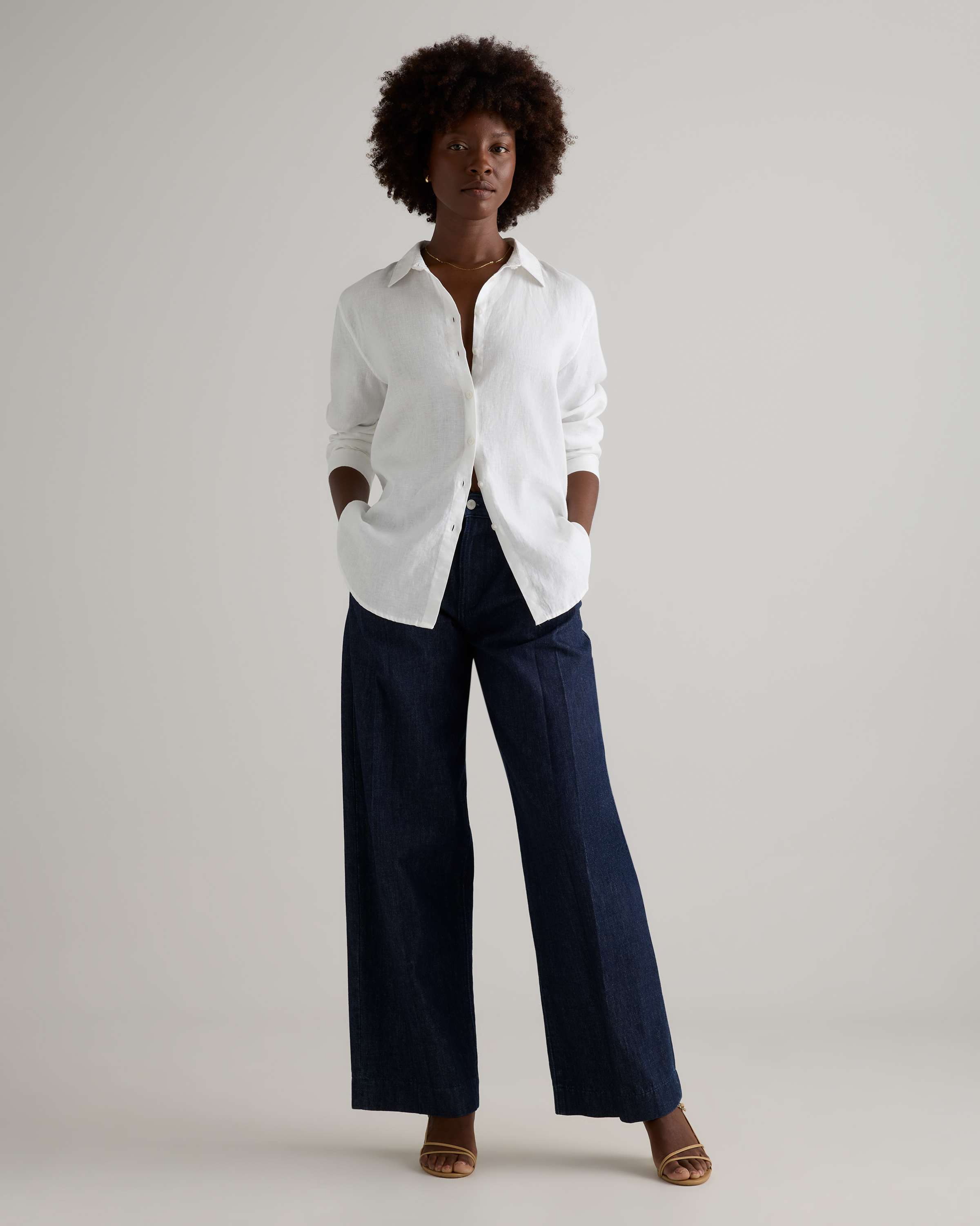 100% European Linen Long Sleeve Shirt