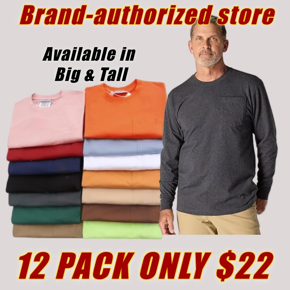 🔥Last Day 89% OFF🔥 Men’s Heavyweight Work Tee – Pocket Shirt (Loose Fit, Built to Last)