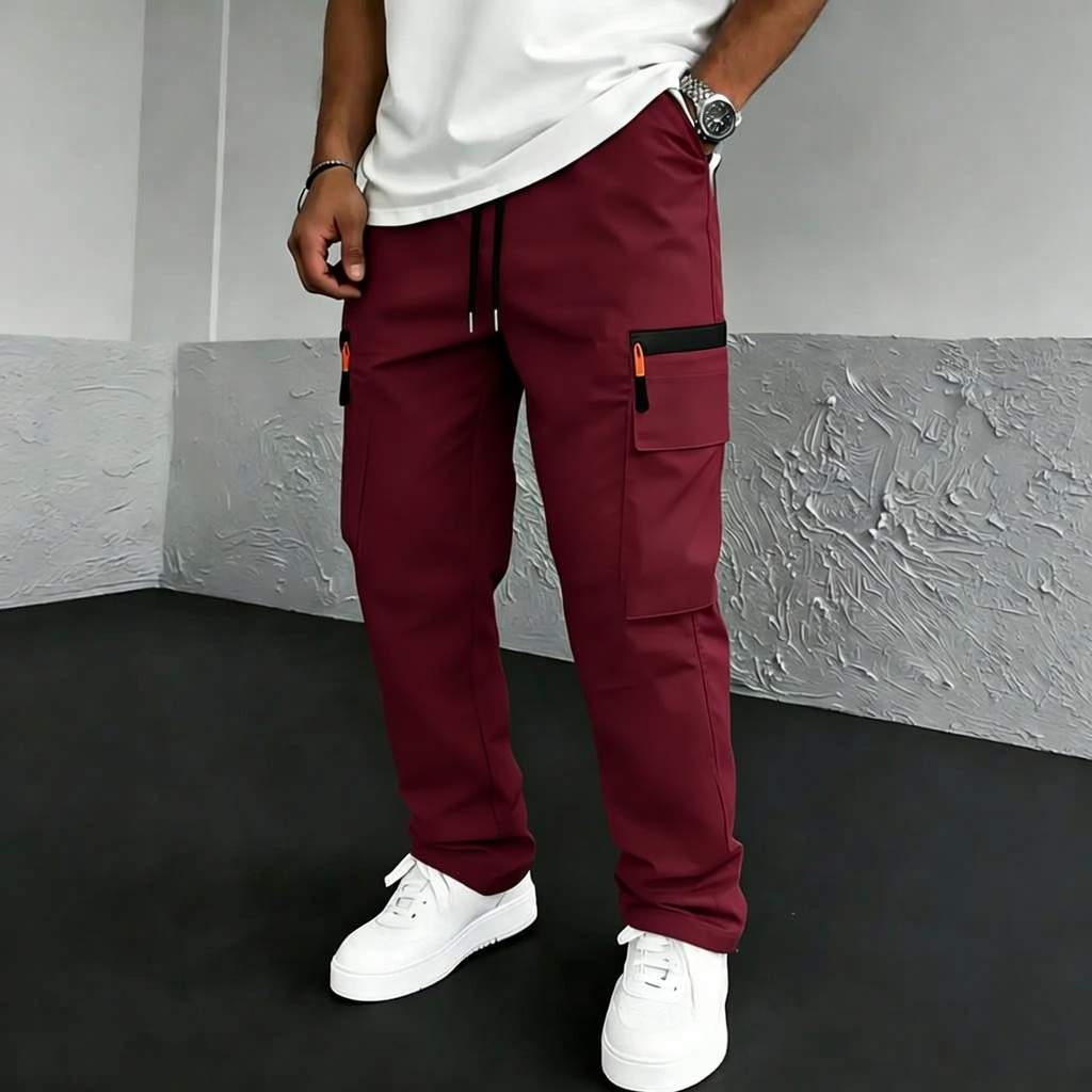 Men's Tactical Work Pants Multi-Pack Decorative zipper, includes other large pockets, no rear pockets