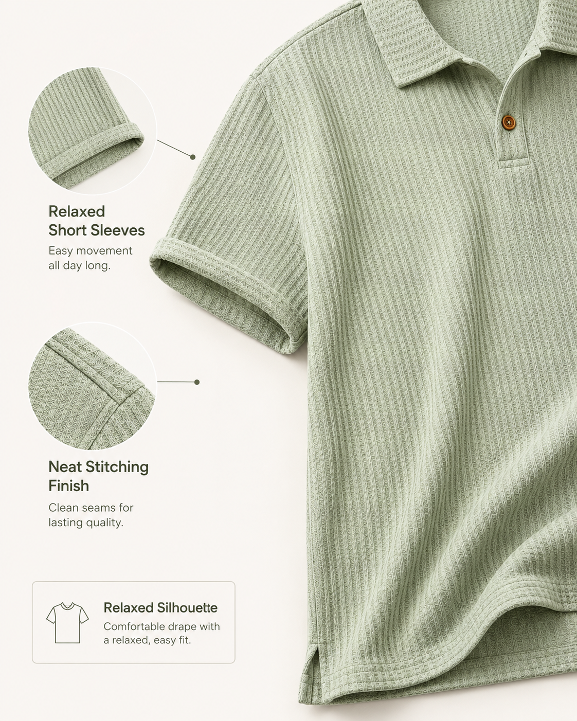 Deep Forest Green polo shirt model image