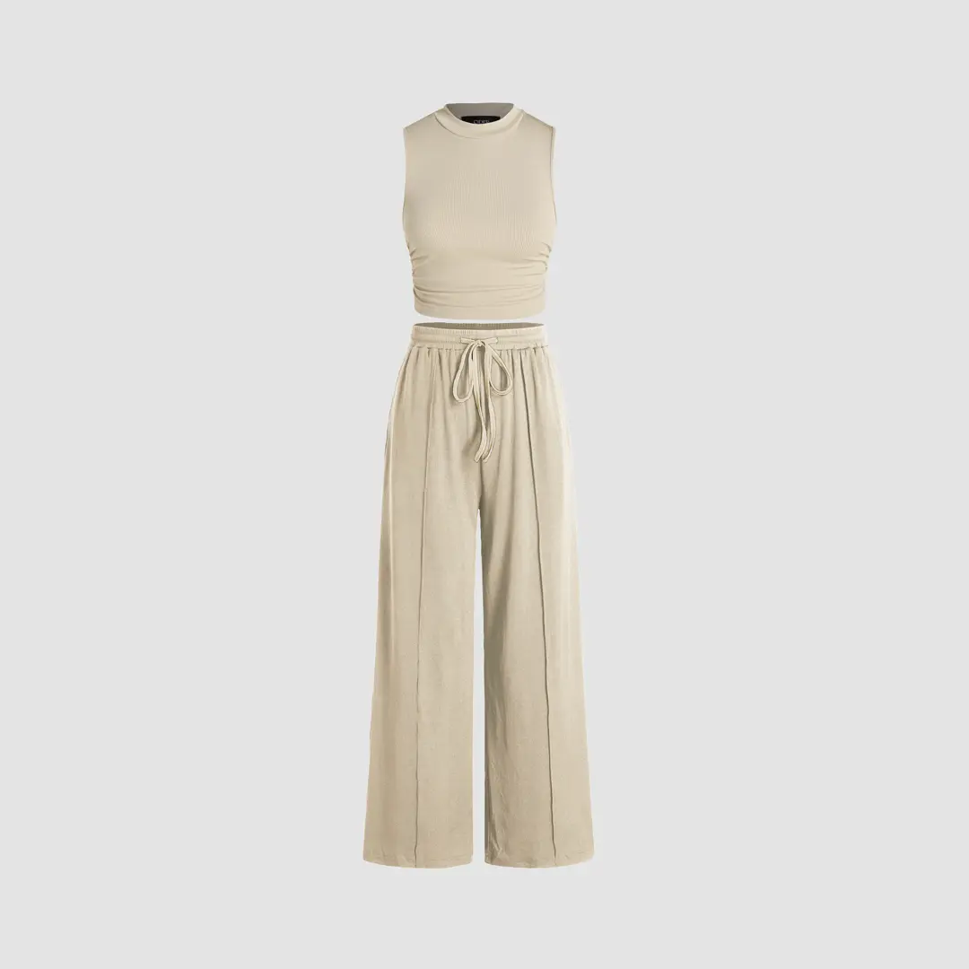 Cider [8 colors, Size 0-26] Tank Top & Elastic Waist Pants Set