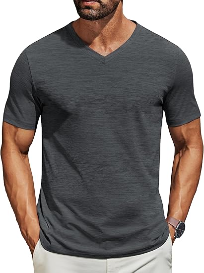 Men's Performance V-Neck Tee – Stretchy, Moisture-Wicking & Quick-Dry Comfort