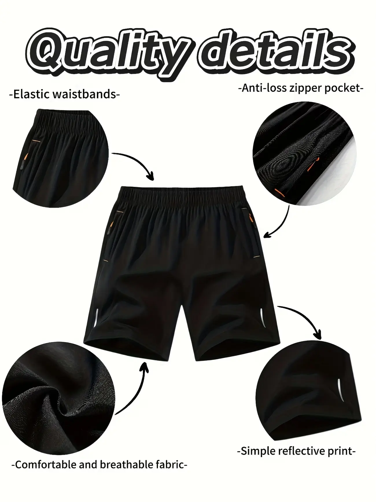 Mr.Pink,Men's 5-Pack Quick-Dry Slim-Fit Solid Color Athleisure Athletic Shorts, Breathable Mens Bottoms with Zippered Pockets, Drawstring Waist, Multi-Size, Suitable for Gym & Outdoor Wear