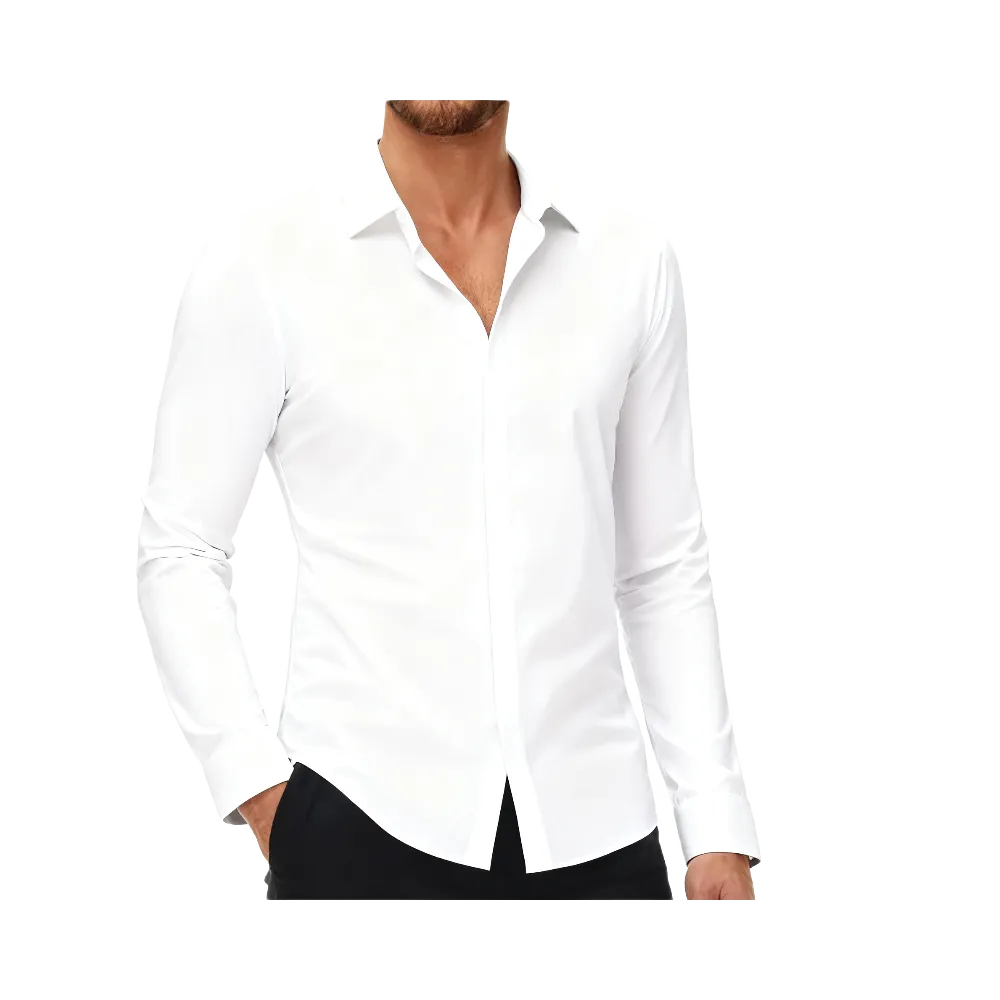 Men's 4-Way Stretch Long Sleeve Dress Shirt