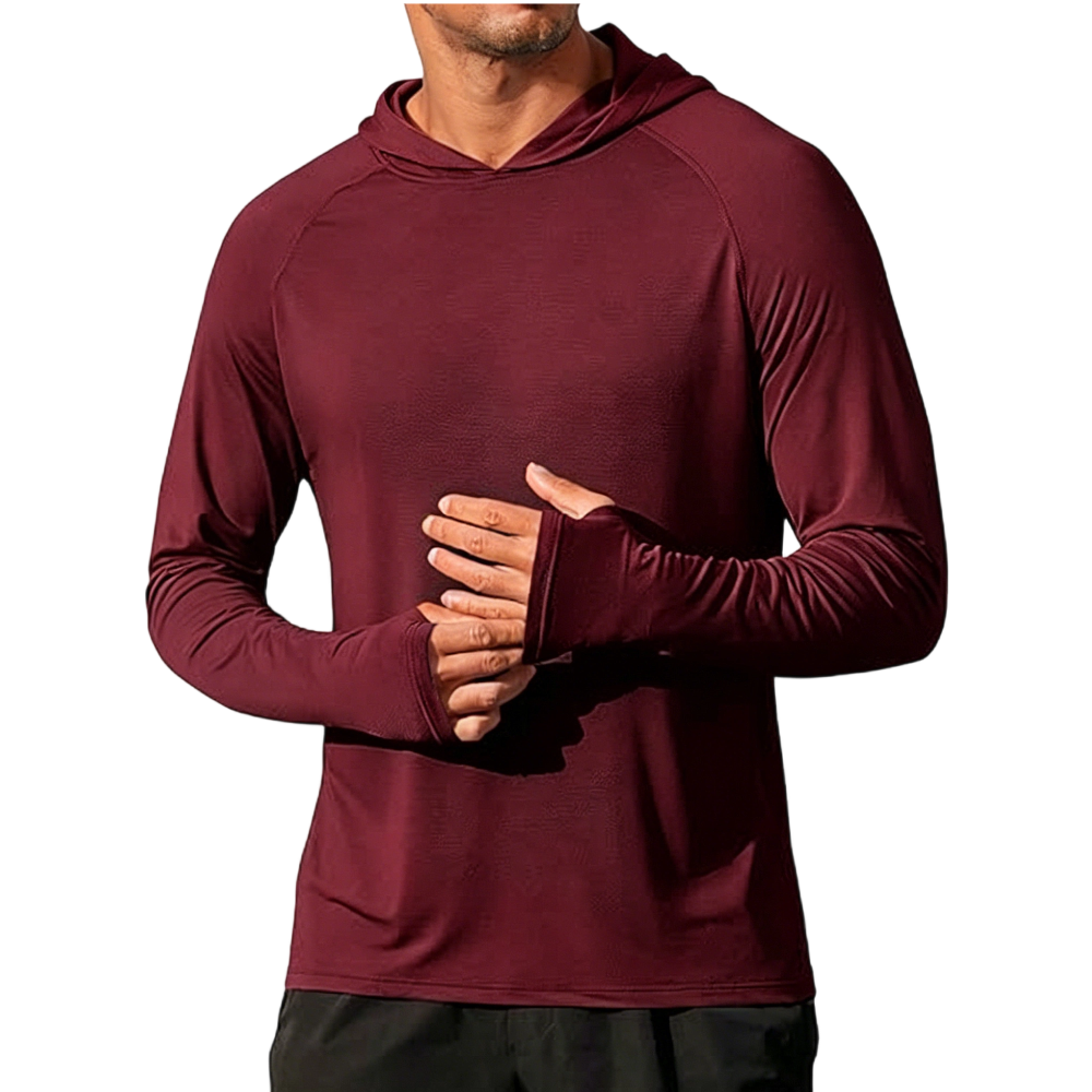 Men's Athletic Hooded Long Sleeves