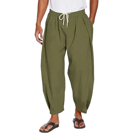 Men's Breathable Cotton Linen Casual Harem Pants