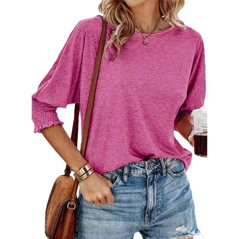 Women's 2026 Fashion Tops 3/4 Sleeve T-Shirts Cute Crewneck Basic Business Tees