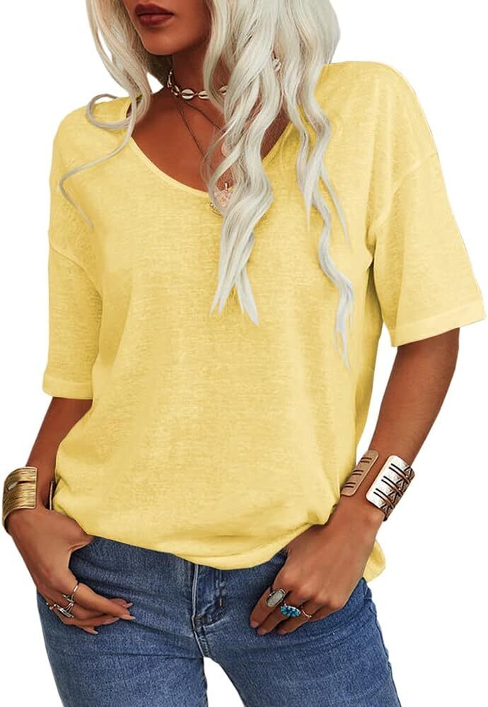 FINAL SALE⚡8 Packs for $23.86⚡ - Summer Casual Half Sleeve T-shirt Basic Tops (Multiple Colors)