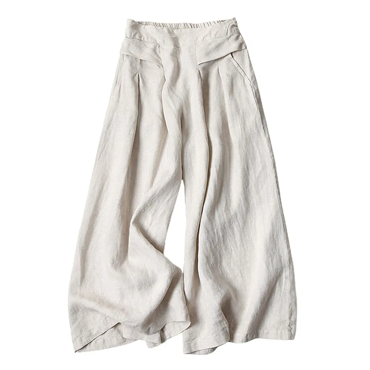 🔥Summer sale Women's Cotton Linen Culottes Pants