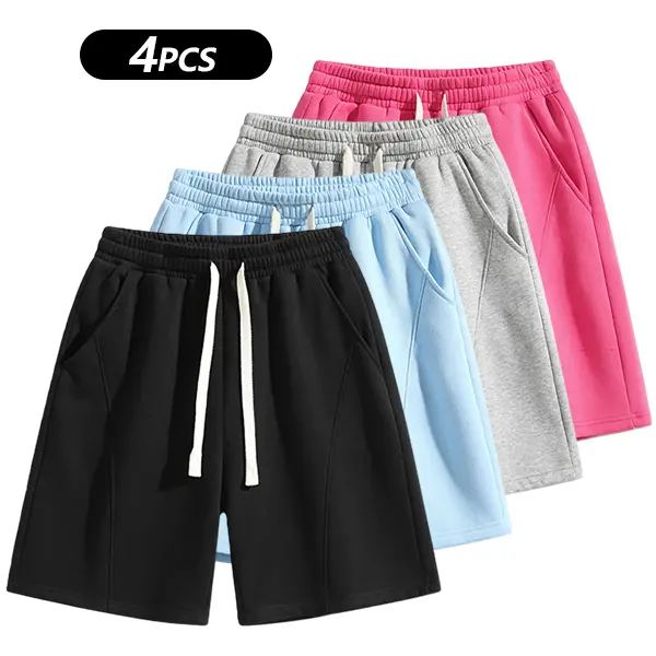 Men's Solid Pocket Waist Shorts