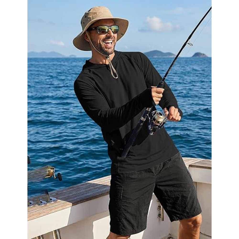 Men's Athletic Hooded Long Sleeves