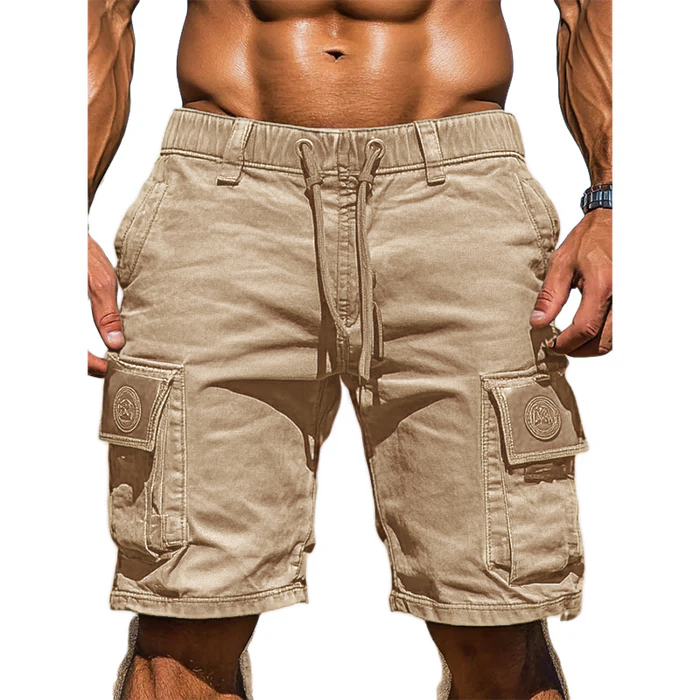 🔥Last Day 84% OFF🔥Men's Cotton Elastic Waist Multi-Pocket Cargo Shorts